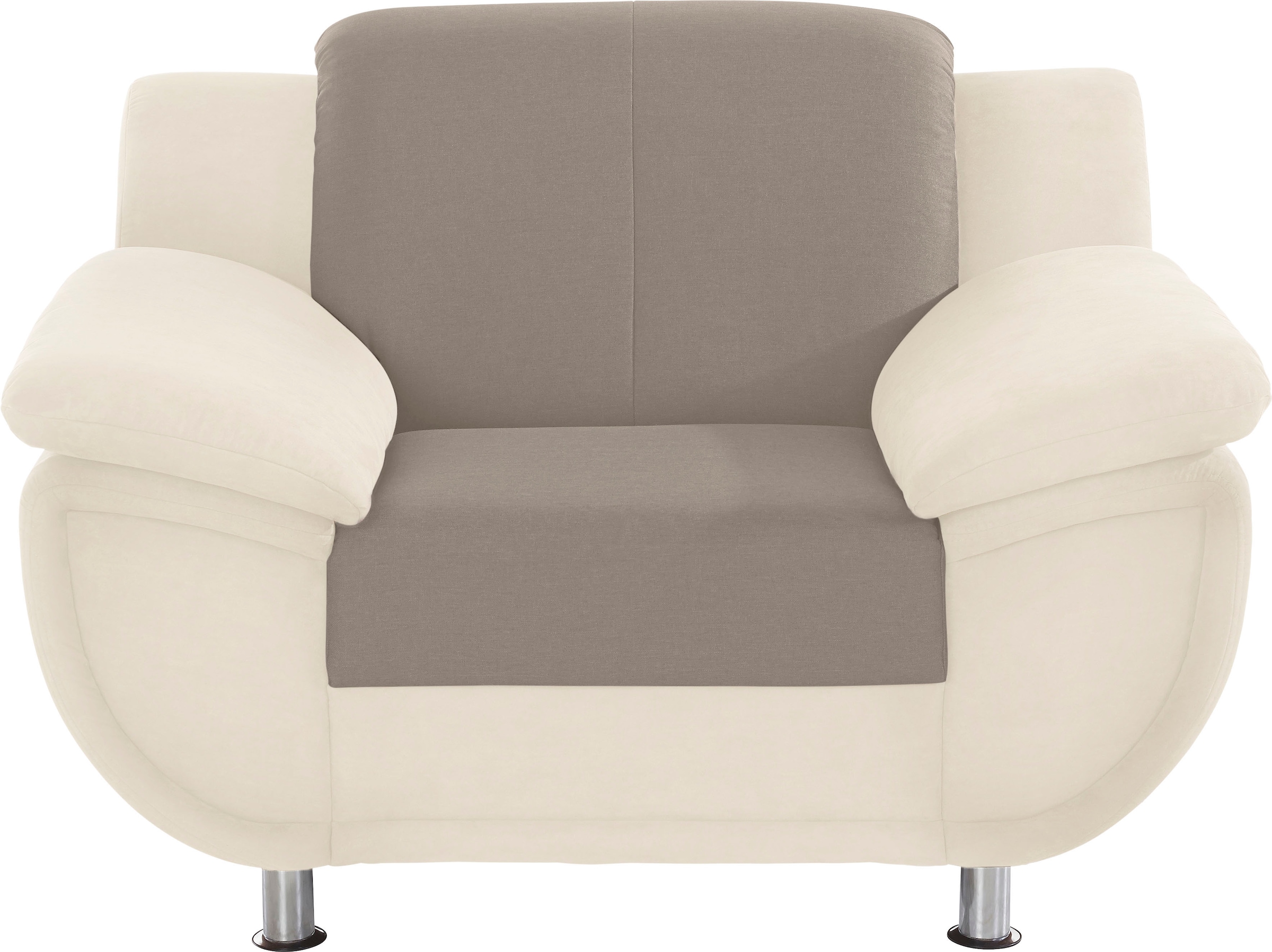 TRENDMANUFAKTUR Sessel »Rondo 3, Loungesessel, Breite 121cm« wahlweise mit komfortablem Federkern, mit extra breiten Armlehnen
