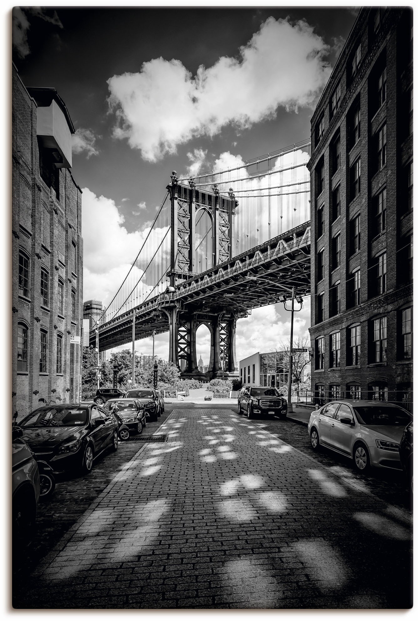 Image of Artland Leinwandbild "Manhattan Bridge in Brooklyn, New York" New York 1 Stk. tlg. auf Holzrahmen gespannt