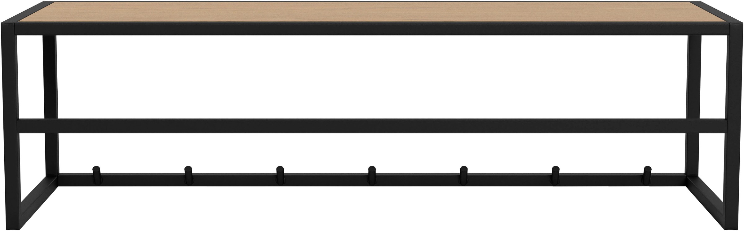 ACTONA GROUP Panneau de vestiaire »Seaford Garderobenpanel – modernes Kleiderhakenbrett« design gain de place avec cadre en acier & aspect chêne sauvage