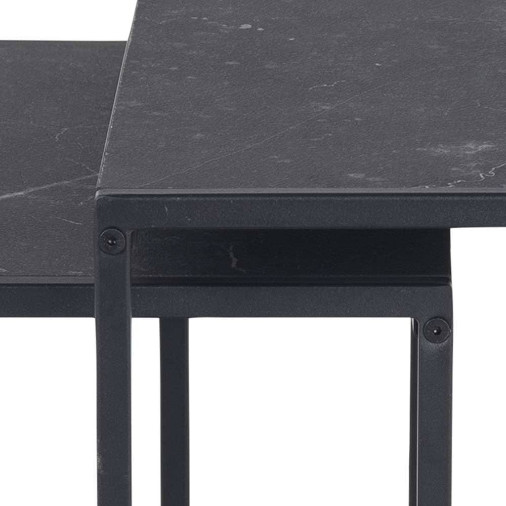 ACTONA GROUP Beistelltisch »Infinity« Set, 3 Stück,  Satz mit Tischen, Schlittenbeine aus schwarzem Metall, (Set, 2 st)