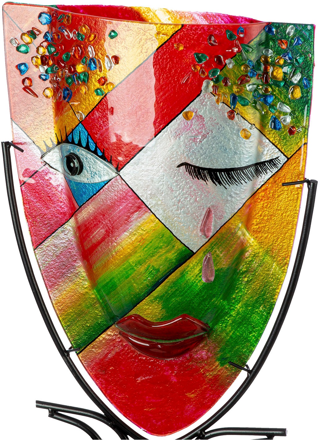 Casablanca by Gilde Tischvase »Gesichtsvase oval Dreaming orange H. 49 cm«