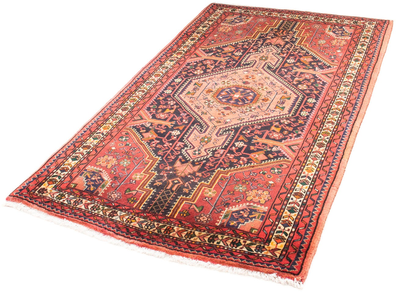 Image of morgenland Orientteppich »Perser - Nomadic - 165 x 100 cm - hellrot«, rechteckig, 10 mm Höhe, Wohnzimmer, Handgeknüpft, Einzelstück mit Zertifikat bei Ackermann Versand Schweiz