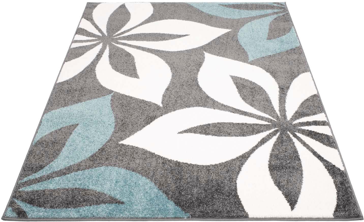 Carpet City Teppich »Moda Soft«, rechteckig, Wohnzimmer, florales Design