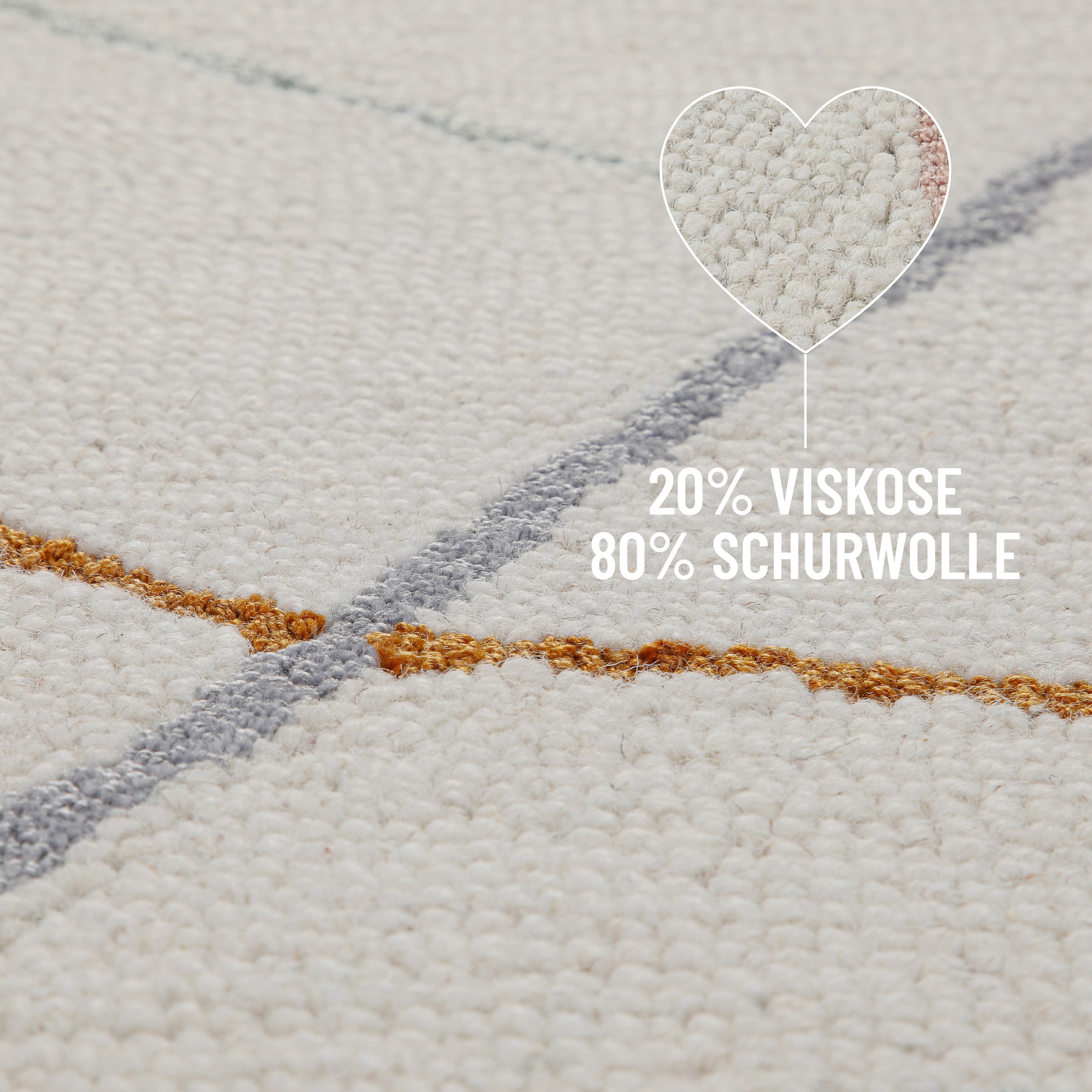 Wecon home Teppich »Nox« rechteckig 6 mm Höhe Wollteppich, abstrakt, hochwertig, handgetuftet, robust, modern