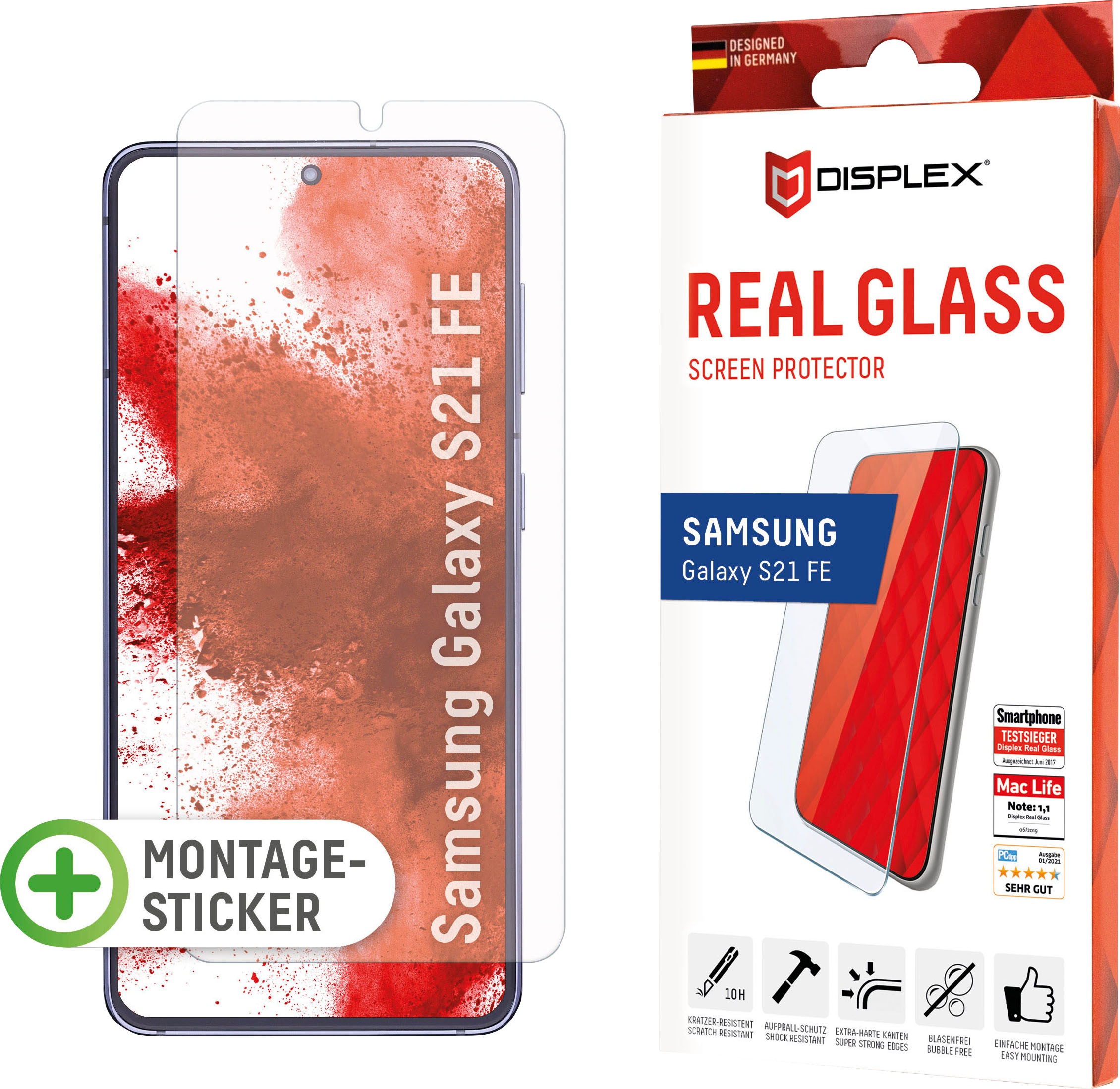 Image of Displex Displayschutzfolie »DISPLEX Real Glass für Samsung Galaxy S21 FE« bei Ackermann Versand Schweiz