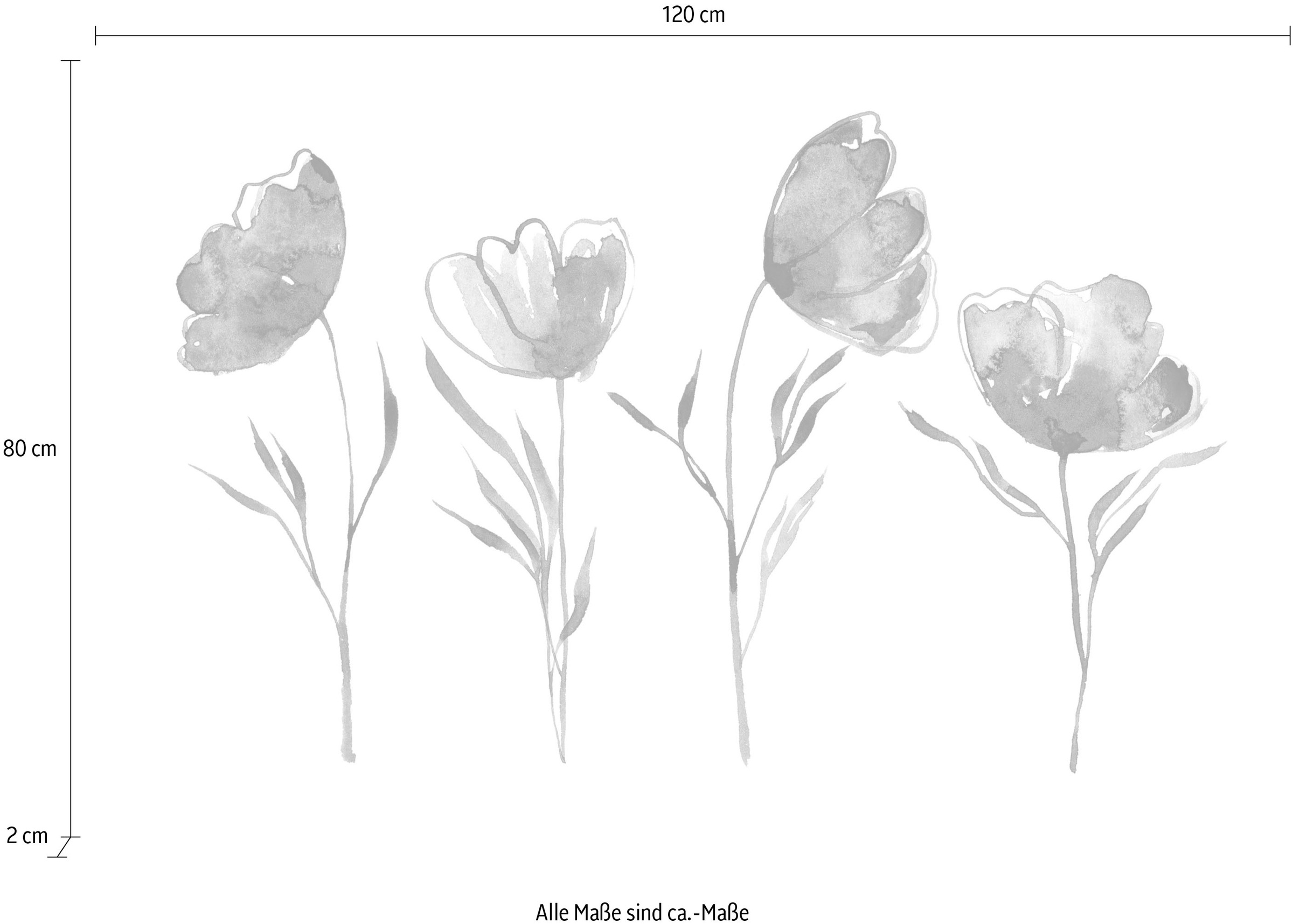 queence Leinwandbild »Blumen«, Kunst-Blumen-Blumenbilder, Premium-Leinwandstoff, Handarbeit aus Deutschland