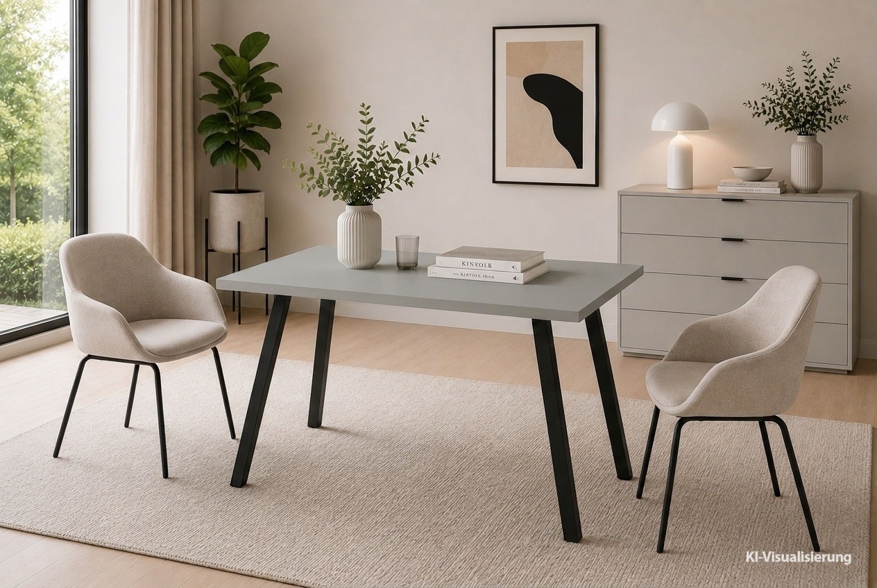 Mäusbacher Bistrotisch "Big Bistro Metall" Eckige Platte, BHT 120x75x70 cm