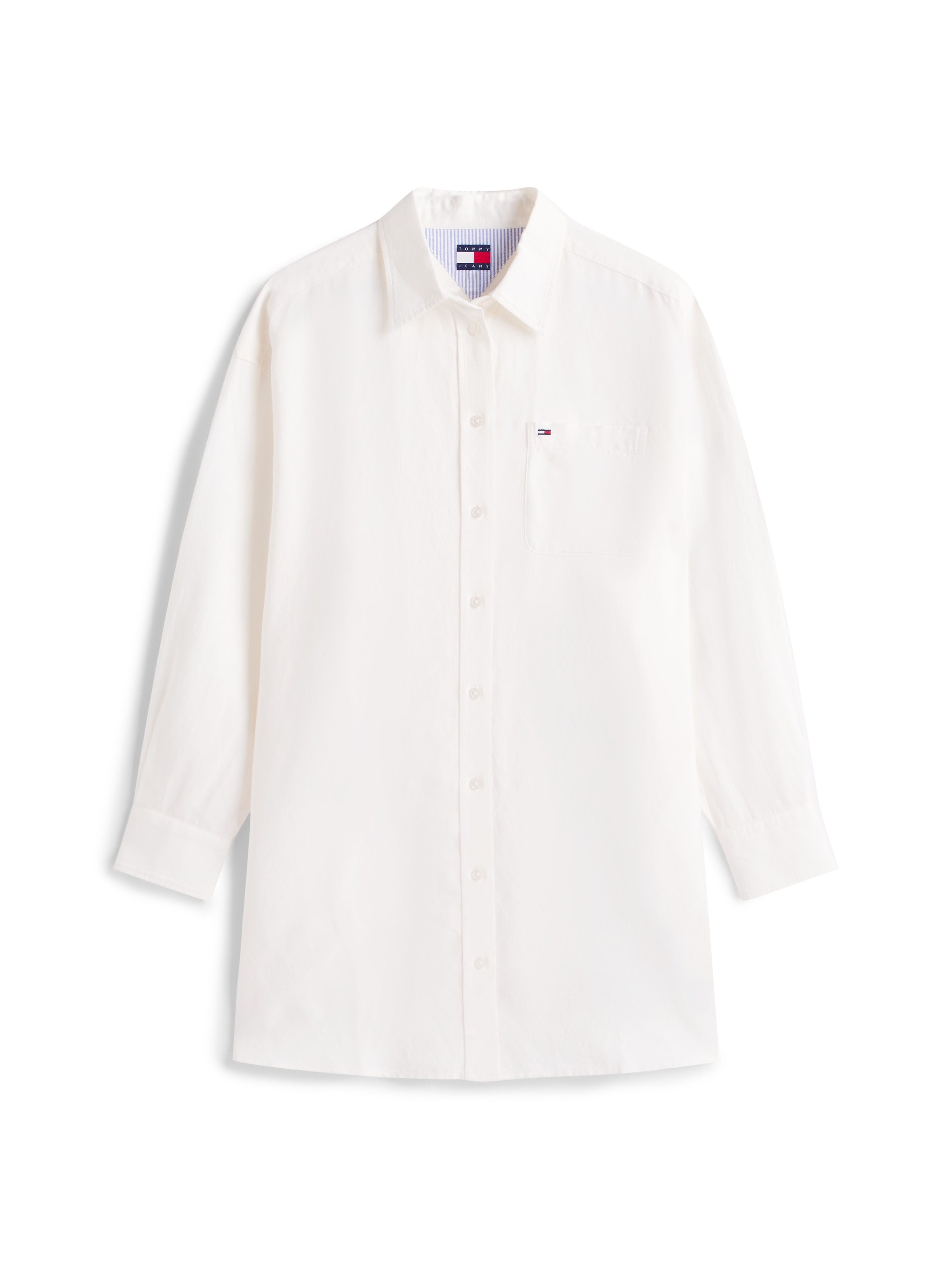 Tommy Jeans Robe chemisier »TJW LINEN SHIRT DRESS EXT« Poche poitrine | Poches pour les mains Oversize, avec patte de boutonnage