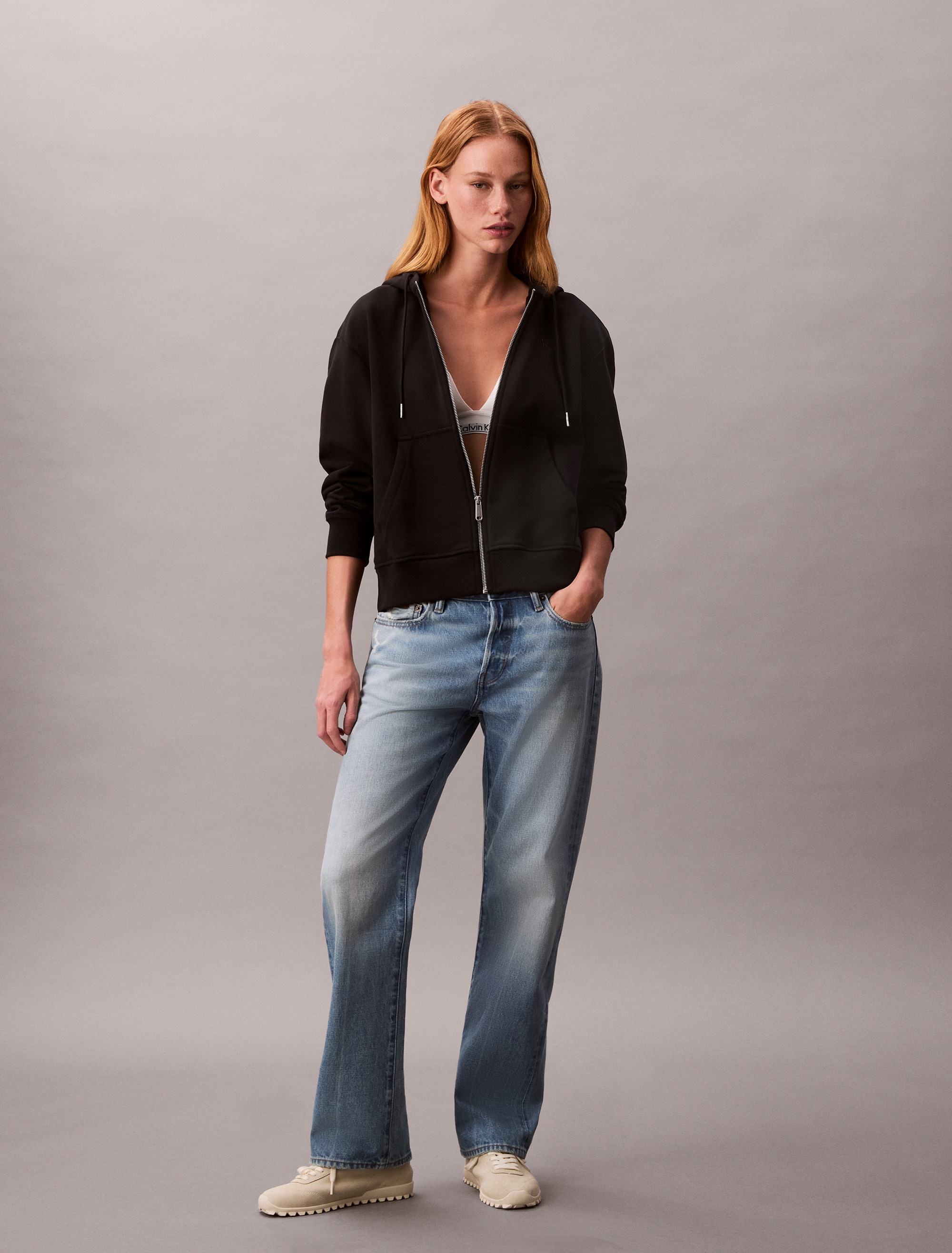 Calvin Klein Jeans Sweat à capuche »ARCHIVE LOGO FRENCH TERRY FZ HOO« Mit Rundhalsausschnitt, regular fit