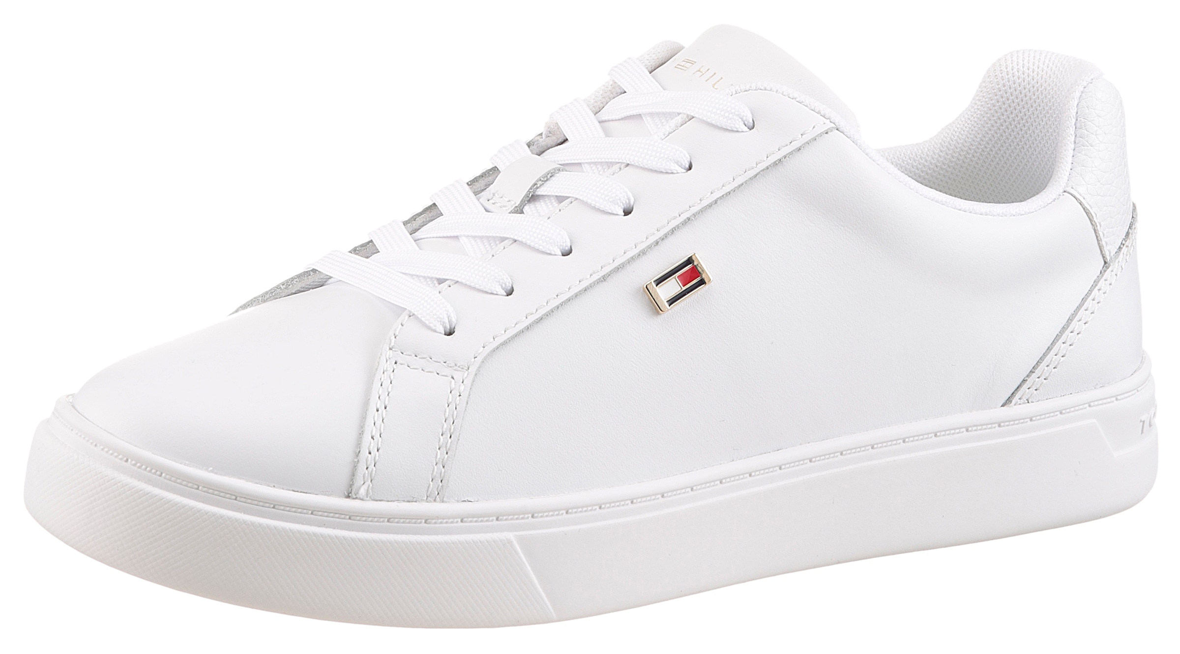 Image of Tommy Hilfiger Sneaker "FLAG COURT SNEAKER", Schnürschuh, Halbschuh, Freizeitschuh mit edlem TH-Logoemblem