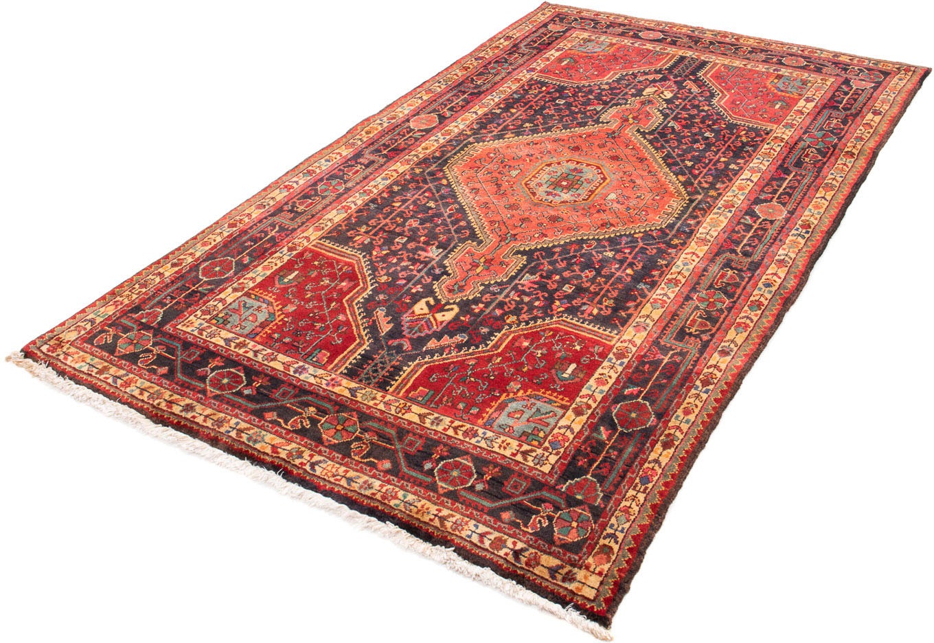 Image of morgenland Orientteppich »Perser - Nomadic - 218 x 130 cm - dunkelblau«, rechteckig, 10 mm Höhe, Wohnzimmer, Handgeknüpft, Einzelstück mit Zertifikat bei Ackermann Versand Schweiz