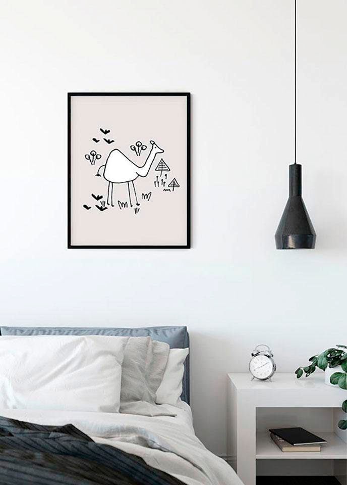 Komar Bild »Scribble Camel« Tiere 1 Stk. tlg. Wandbild zur Dekoration - ohne Rahmen