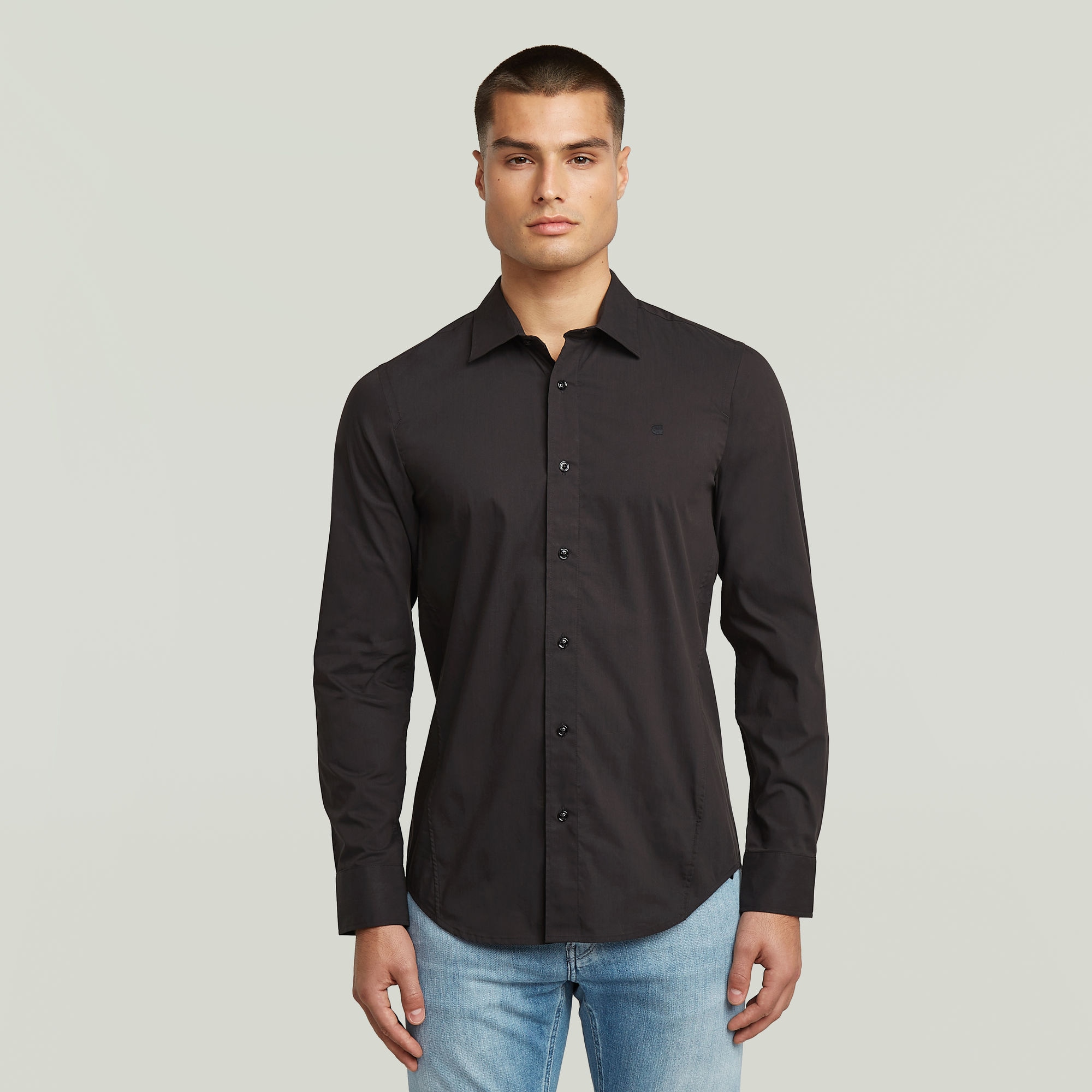 Image of G-STAR Langarmhemd "Uniform Slim Shirt ls" mit gesticktem Logo