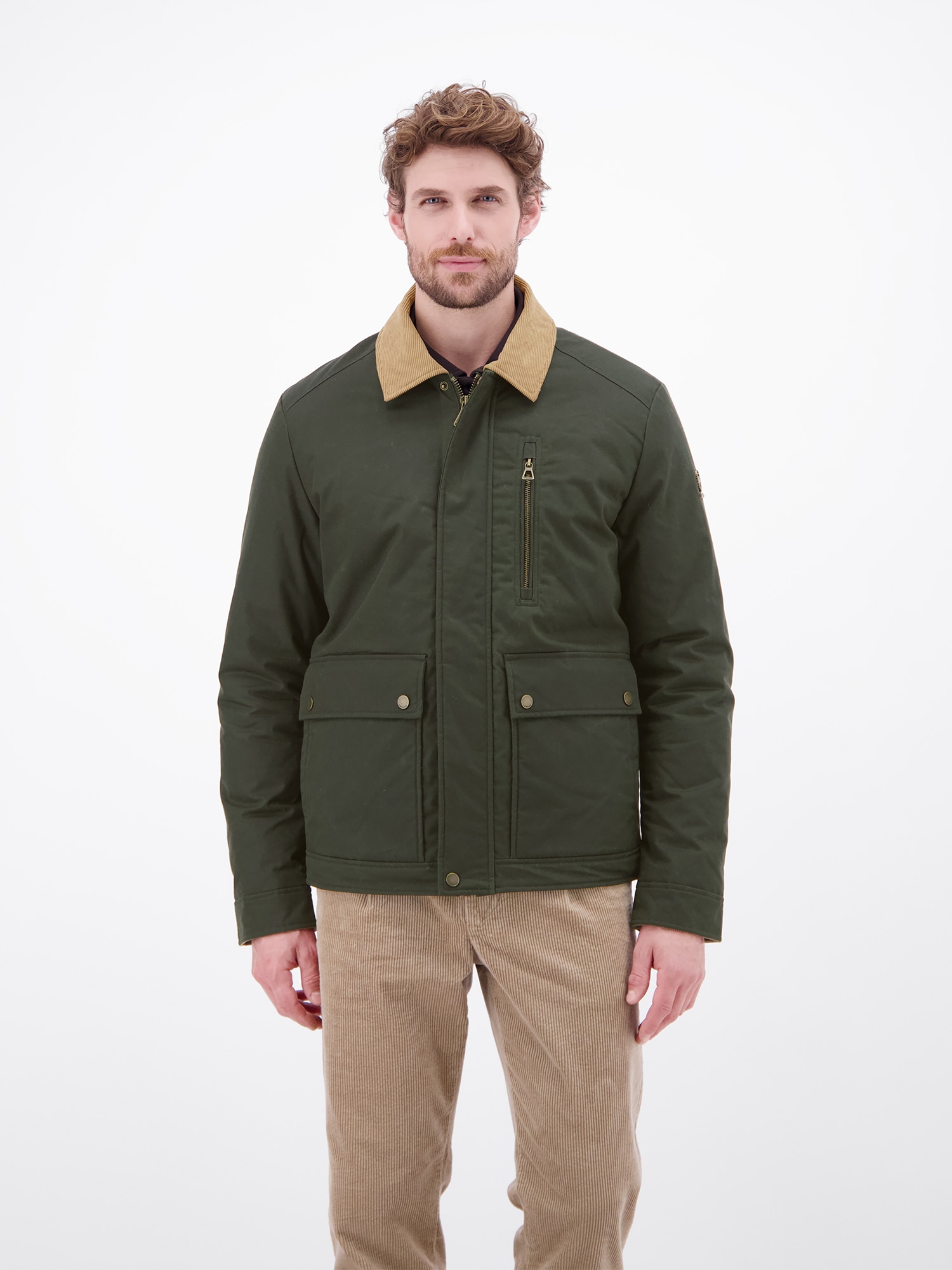 LERROS Blouson »Maskuliner Blouson aus hochwertiger, gewachster Baumwolle« ohne Kapuze