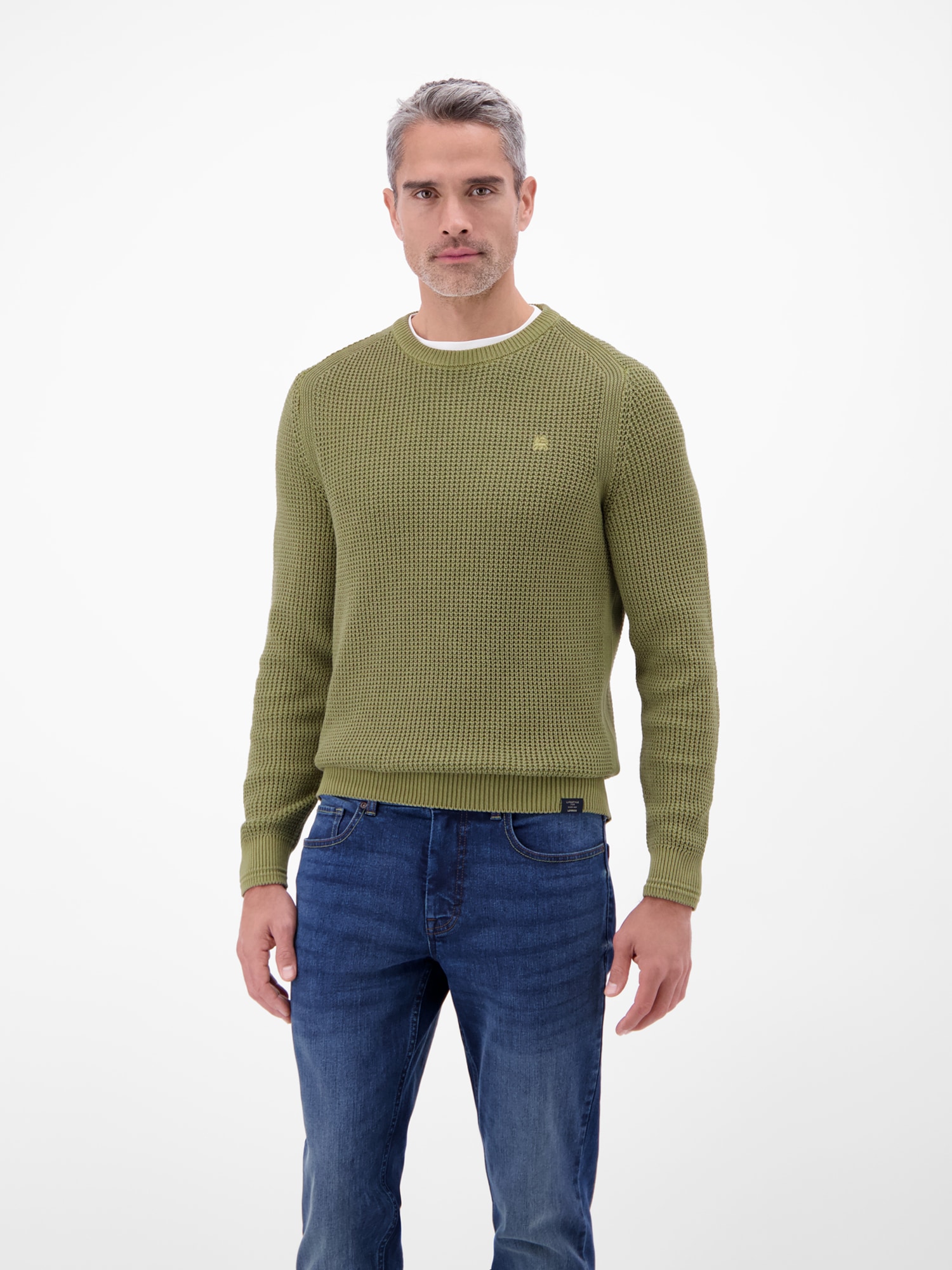 Image of LERROS Strickpullover "Herren Crewneck-Stricker in Strukturqualität"