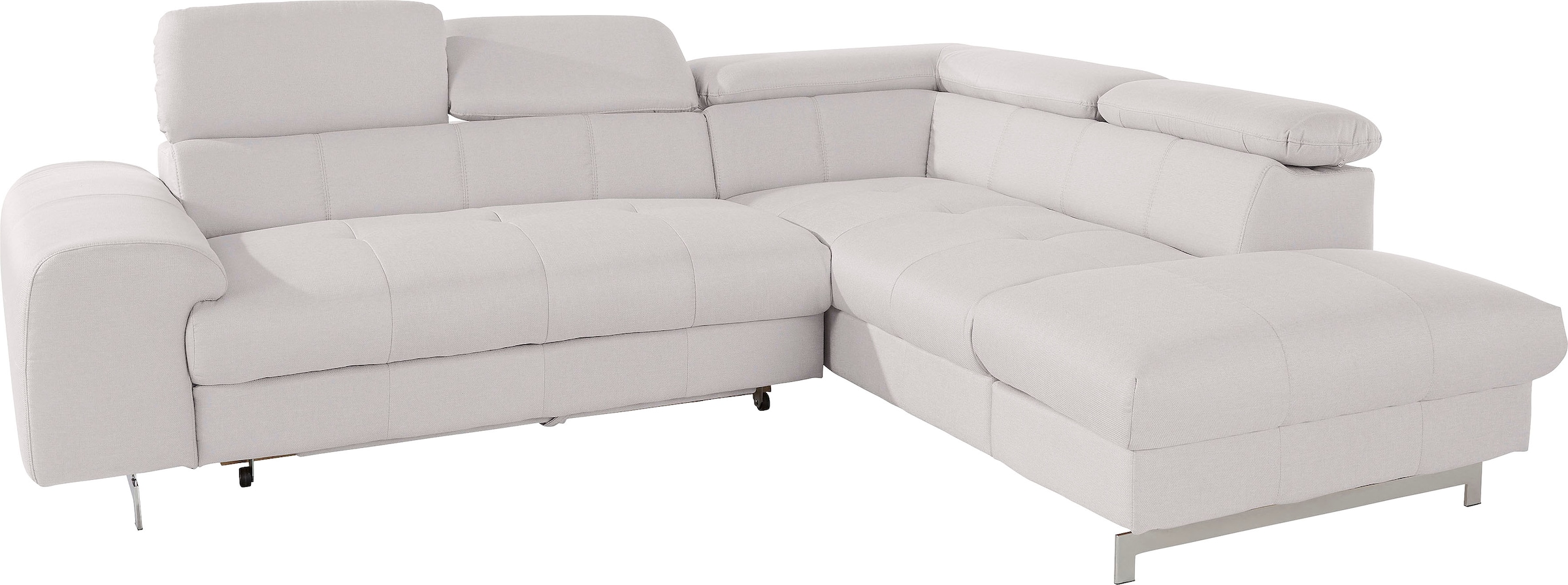 COTTA Polstergarnitur »Chef«, (Set, 2 tlg.), bestehend aus Ecksofa und Hocker, mit Kopfteilverstellung