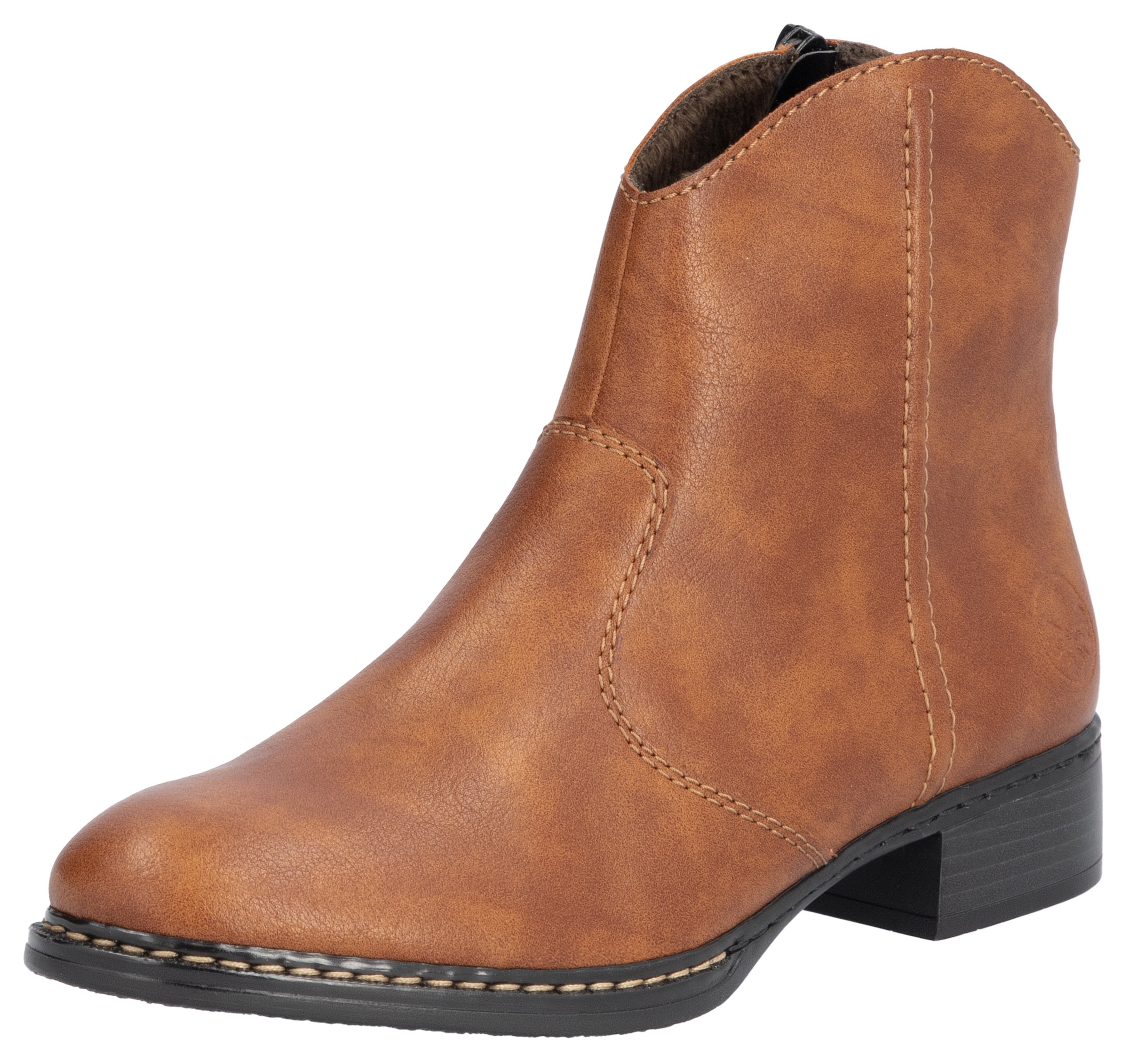 Cowboy Stiefelette, Westernstiefelette, Stiefelette, Blockabsatz mit Reissverschluss