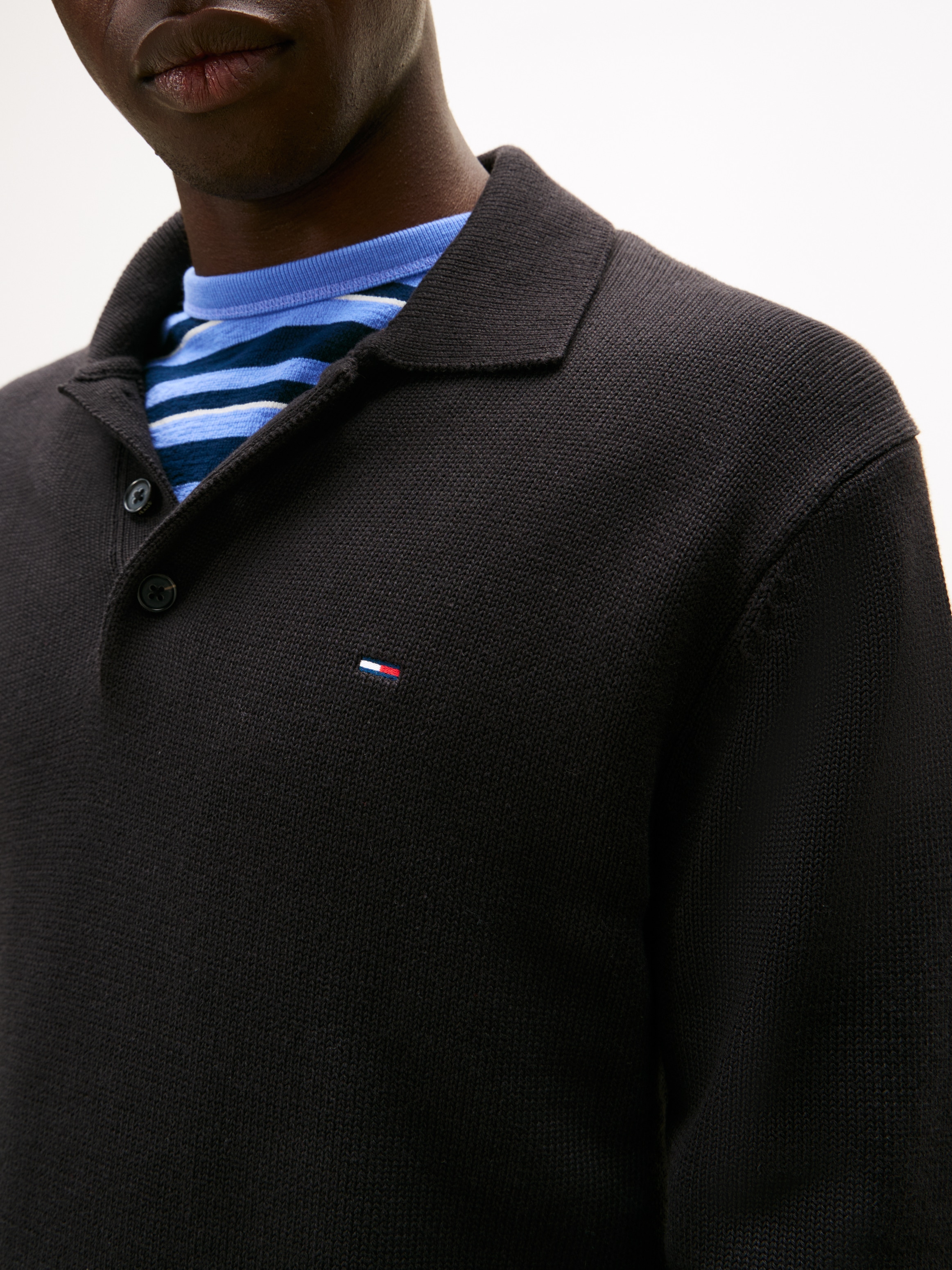 Tommy Jeans Polokragenpullover »TJM ESSENTIAL POLO« slim fit, Feinstrick