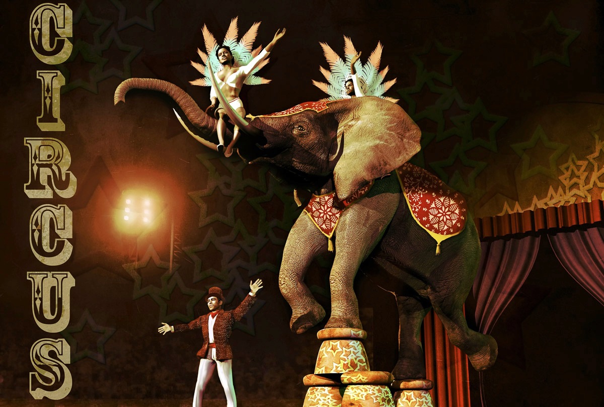 Image of Papermoon Fototapete »Circus«, Vliestapete, hochwertiger Digitaldruck, inklusive Kleister bei Ackermann Versand Schweiz