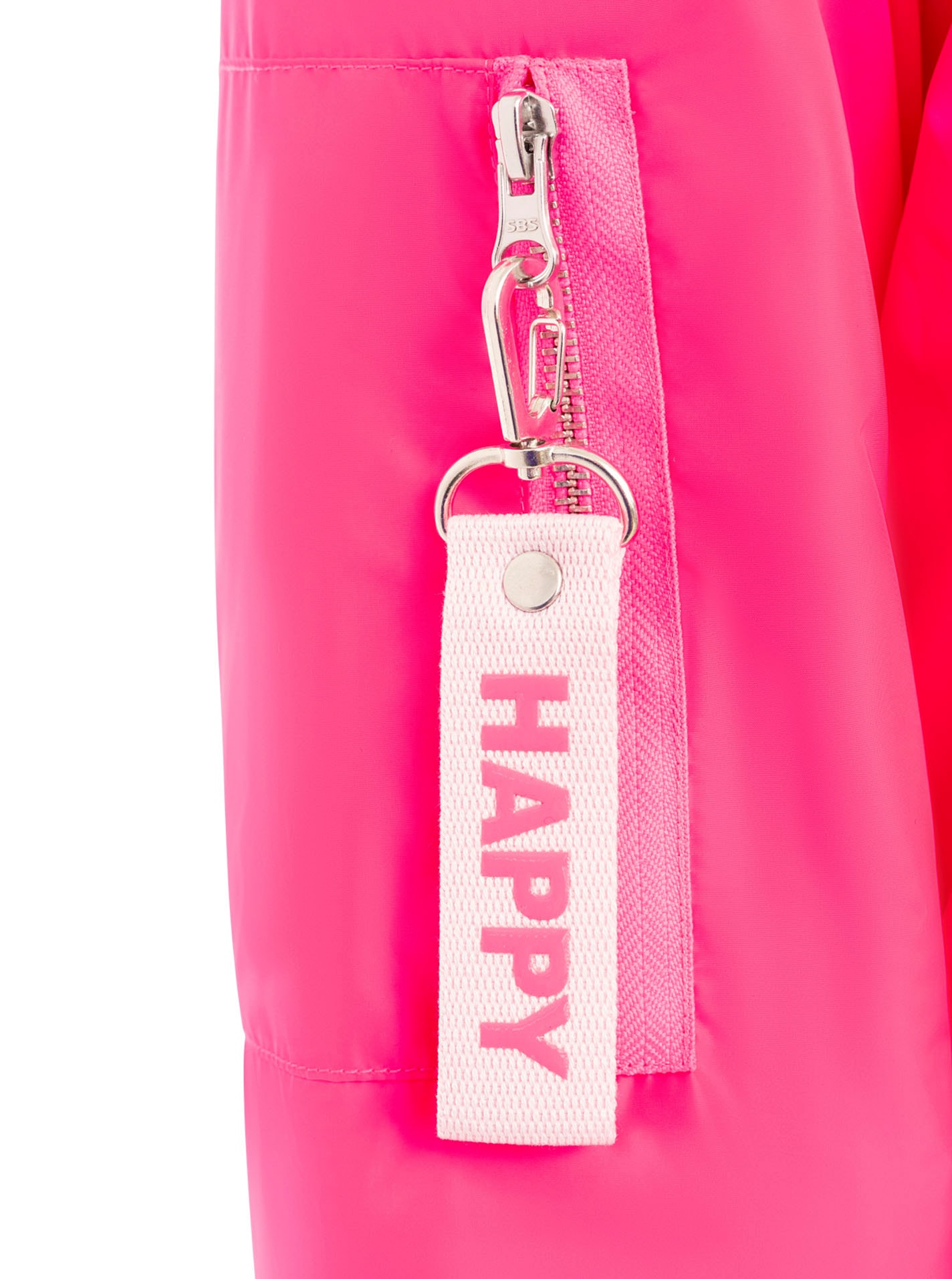 Zwillingsherz Bomberjacke »"Happy"« ohne Kapuze Oversize-überschnittene Schulter, Patten-Taschen