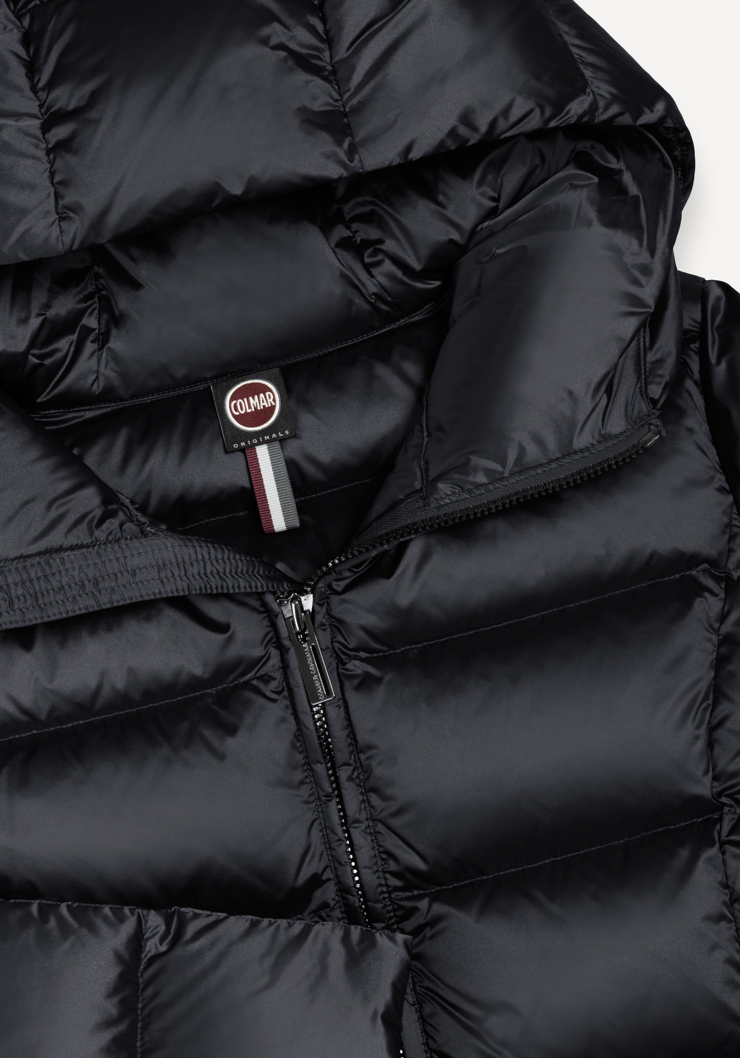 Colmar Doudoune avec capuche mit glänzendem Finish, normale Passform, 2-Wege-Zipper