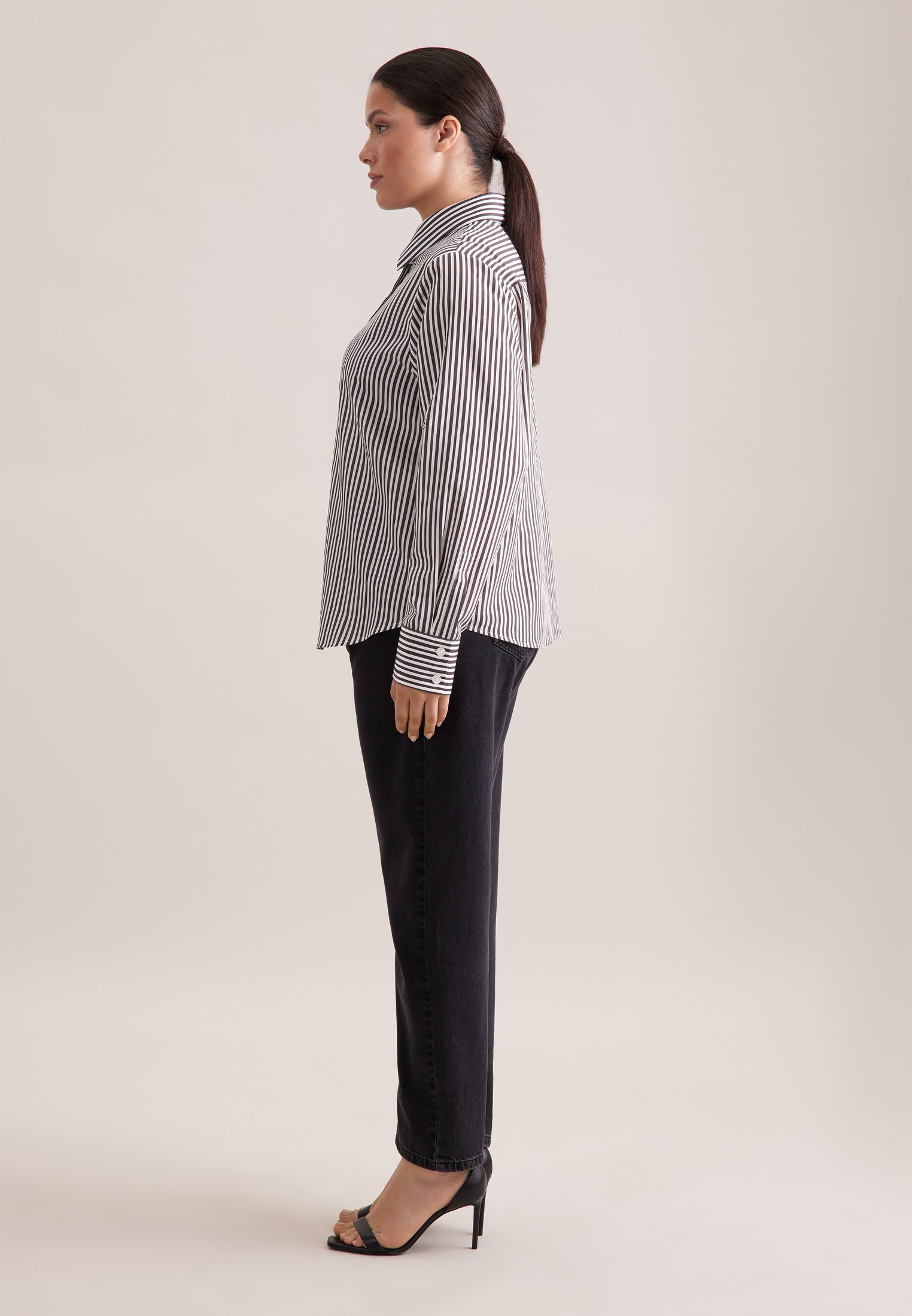 seidensticker Blouse classique »Schwarze Rose« 1/1 Gestreift