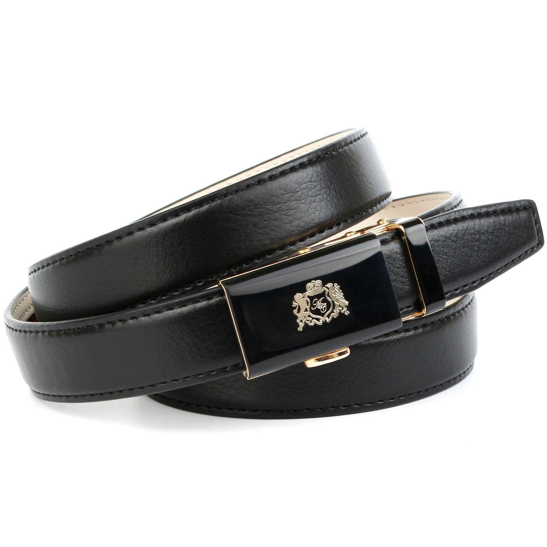 Image of Anthoni Crown Ledergürtel, mit goldfarbener Glas-Schliesse und Wappen bei Ackermann Versand Schweiz