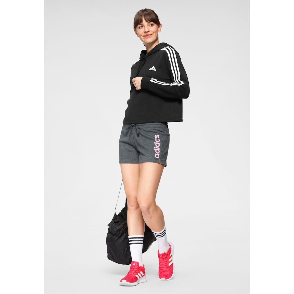 adidas Sportswear Kapuzensweatjacke »ESSENTIALS 3-STREIFEN CROPPED HOODIE«, (1 tlg.)