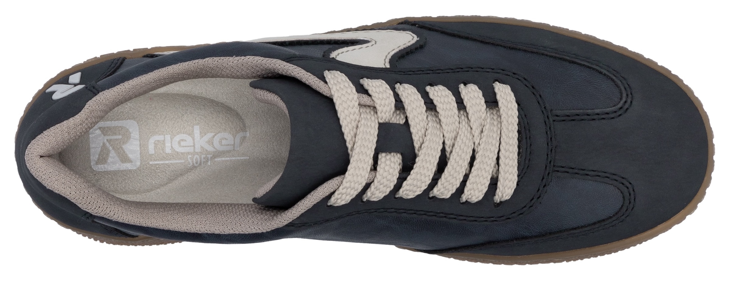RIEKER Sport Baskets à plateforme  , Freizeitschuh, Halbschuh, Schnürschuh in veganer Verarbeitung