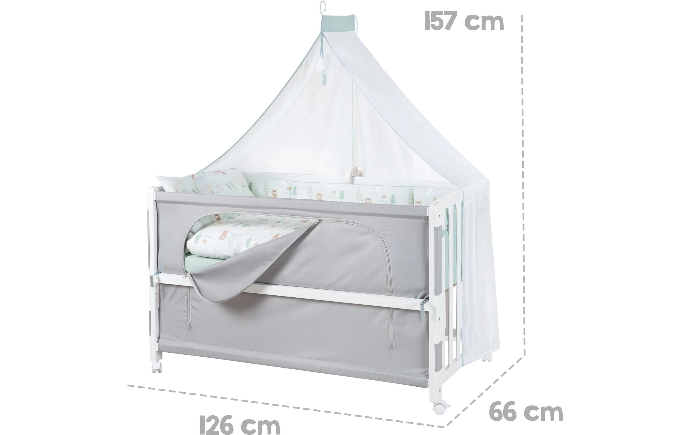 roba® Beistellbett »Room Bed, Woodland Buddies 60 x 120 cm«