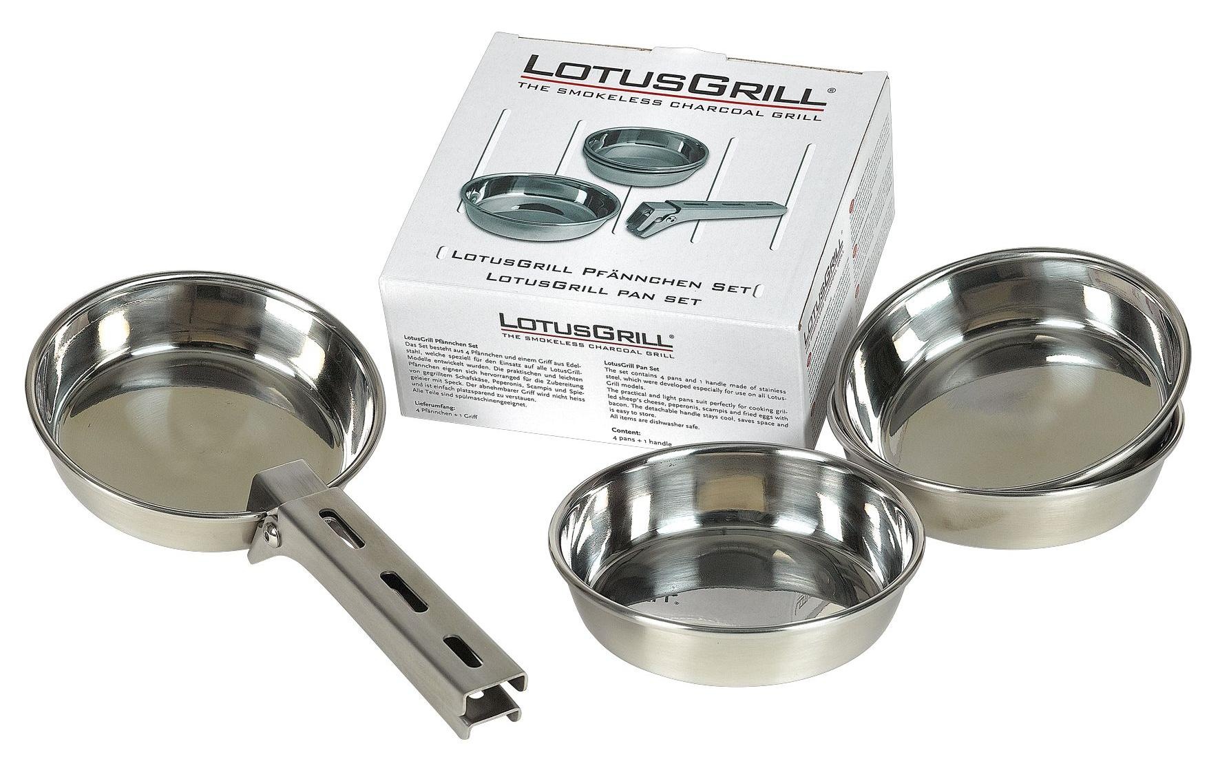Image of LotusGrill Grillpfanne "Inox, 4-teilig" Edelstahl