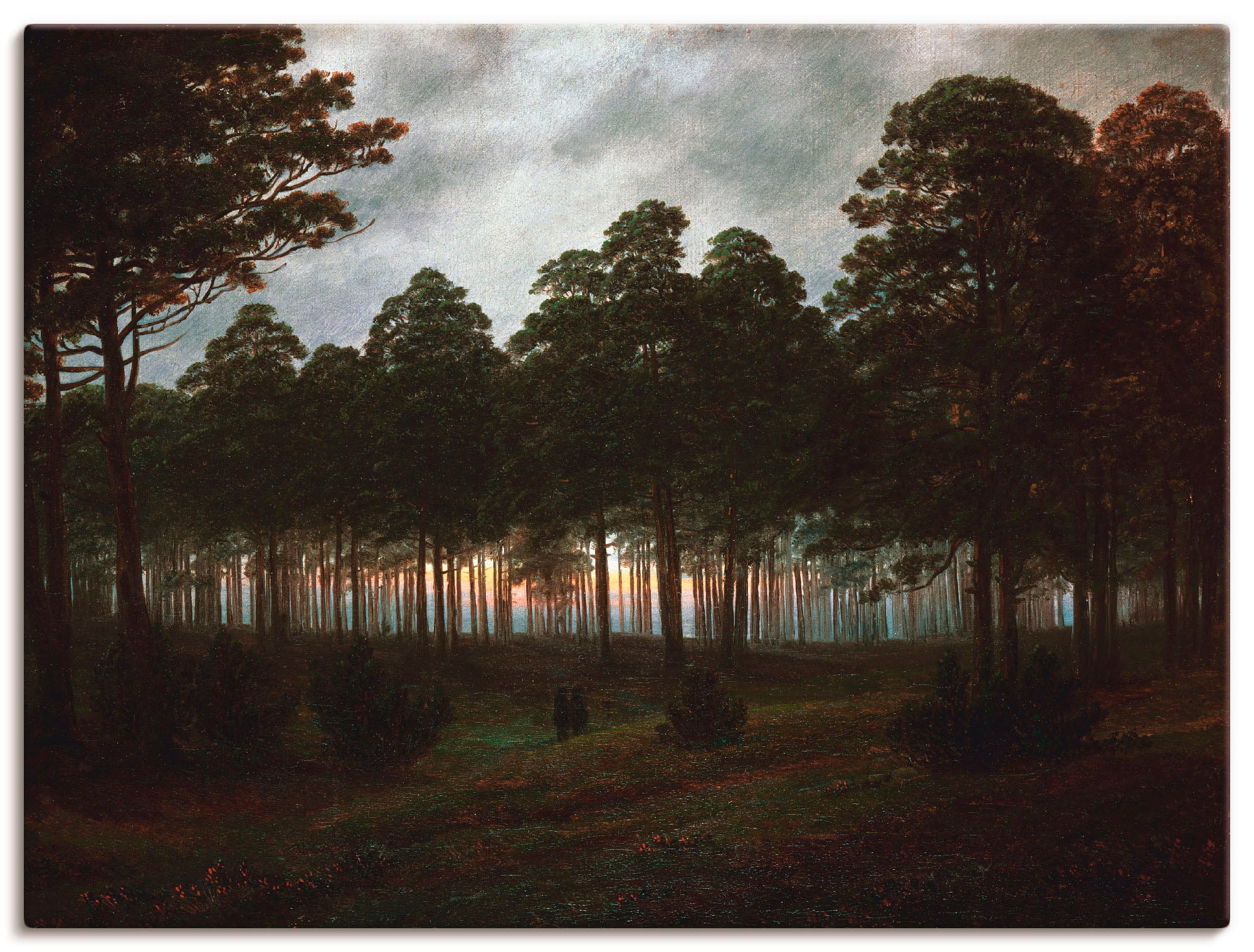 Image of Artland Leinwandbild "Der Abend, um 1820/21" Wald 1 Stk. tlg. auf Holzrahmen gespannt