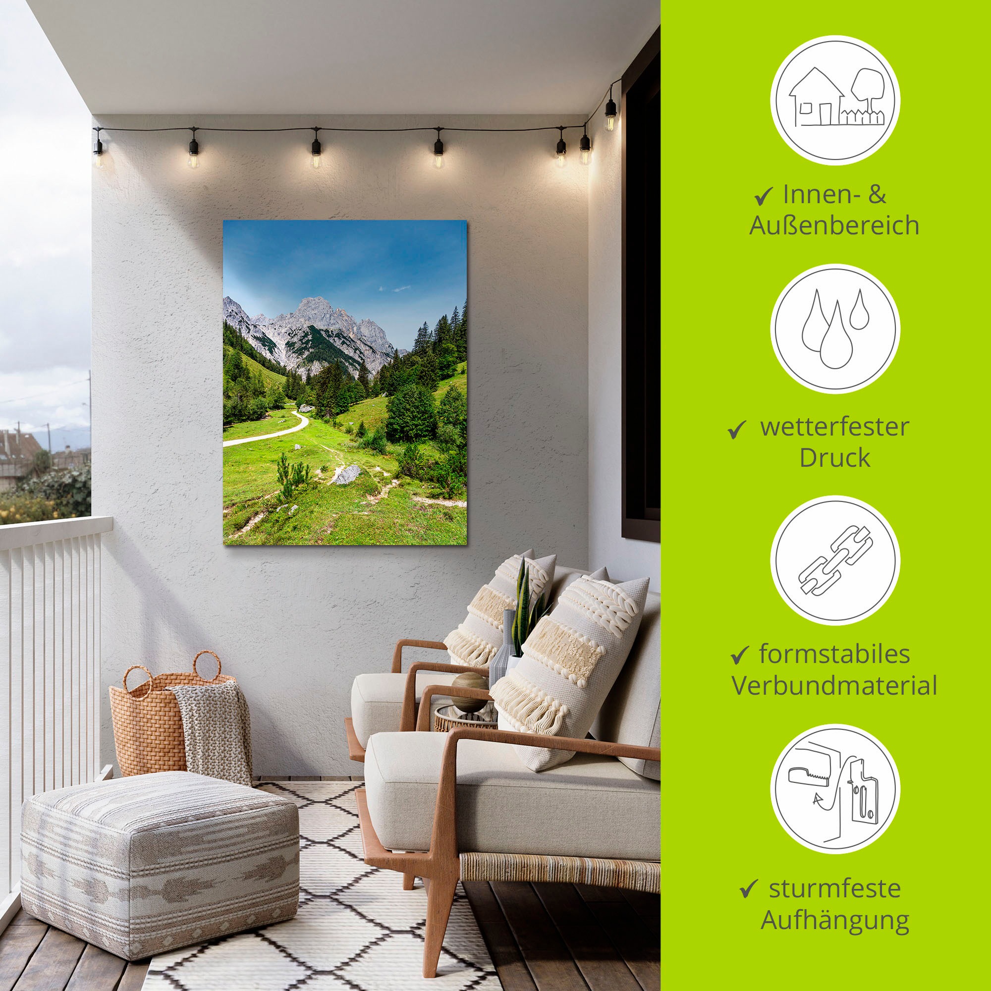 Artland Wandbild »Bindalm im Berchtesgadener Land Bayern«, Berge & Alpenbilder, (1 St.), als Alubild, Outdoorbild, Poster, Wandaufkleber in verschied. Grössen