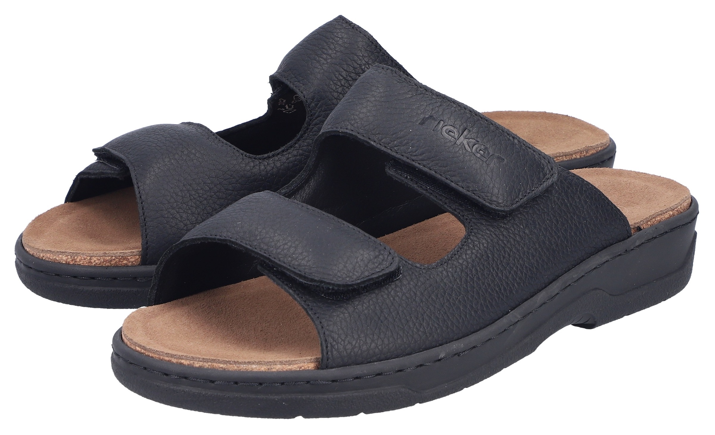 Image of Rieker Pantolette Sommerschuh, Hausschuh mit Klettverschlüsse