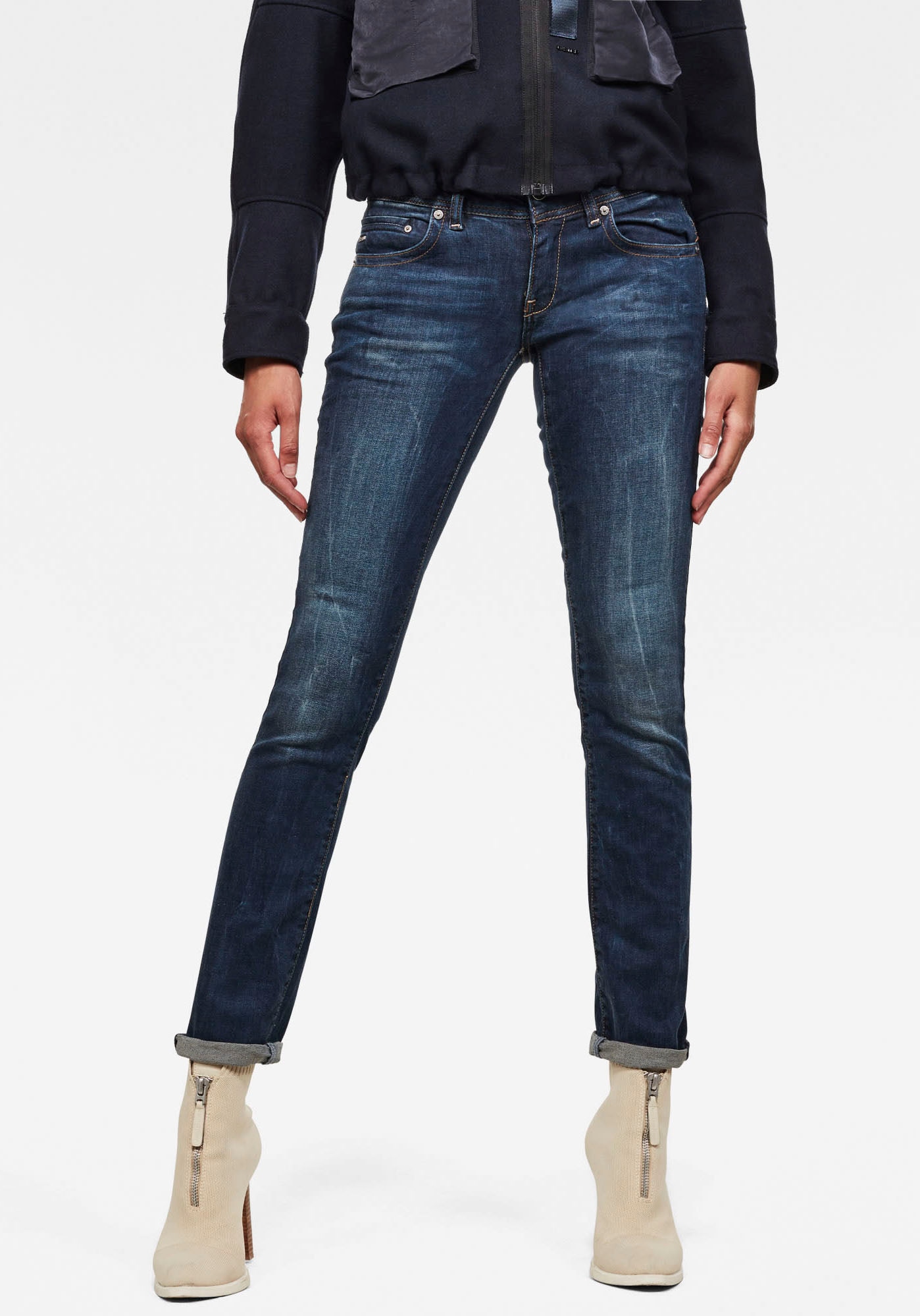 Image of G-STAR "Midge" 5-Pocket-Design mit markanten Steppnähten