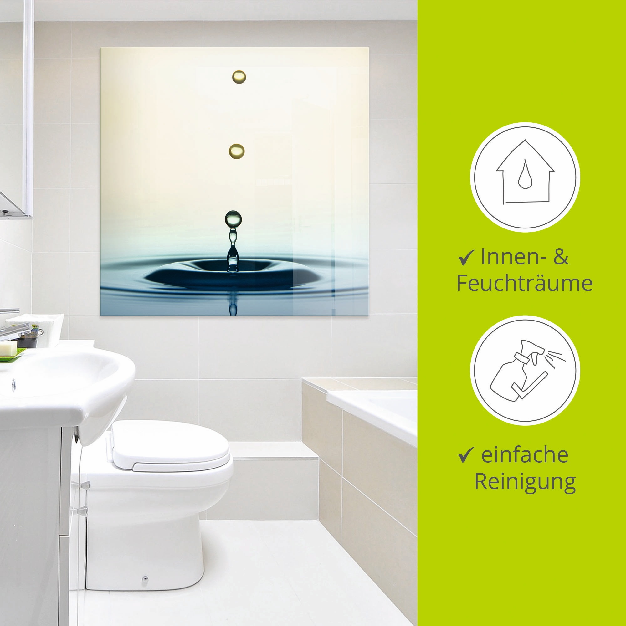 Artland Glasbild »Tropfen« Zen 1 Stk. tlg. in verschiedenen Grössen