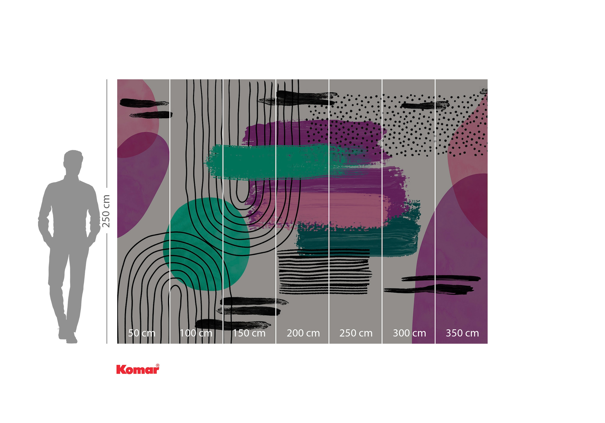 Komar Papier peint photo »Komar Vlies Fototapete - La Boum  - Grösse 350 x 250 cm« imprimé