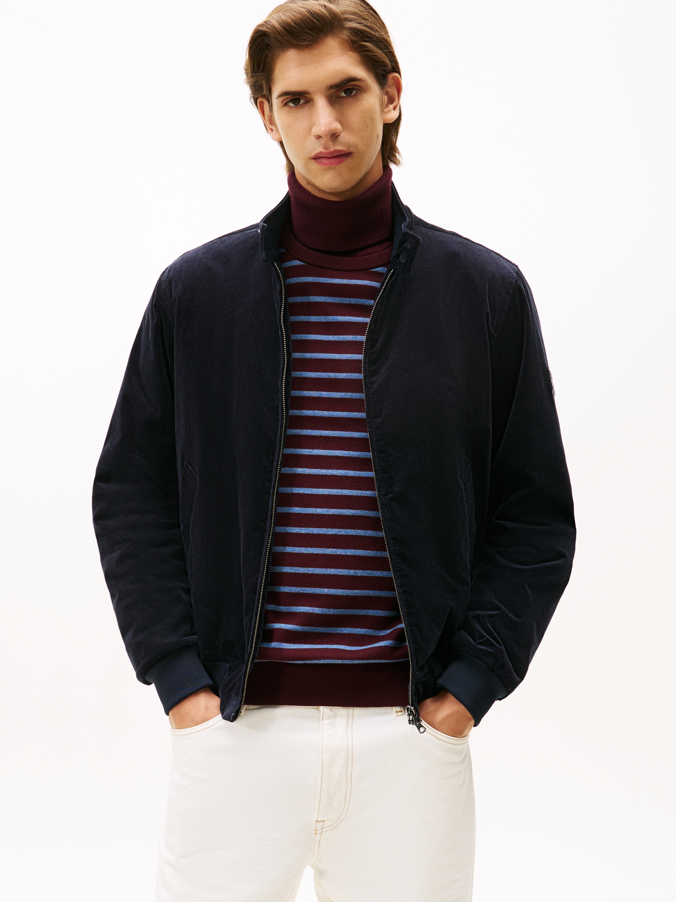 Image of Tommy Hilfiger Cordjacke "CORD HARRINGTON JACKET" ohne Kapuze Freizeitjacke, Übergangsjacke