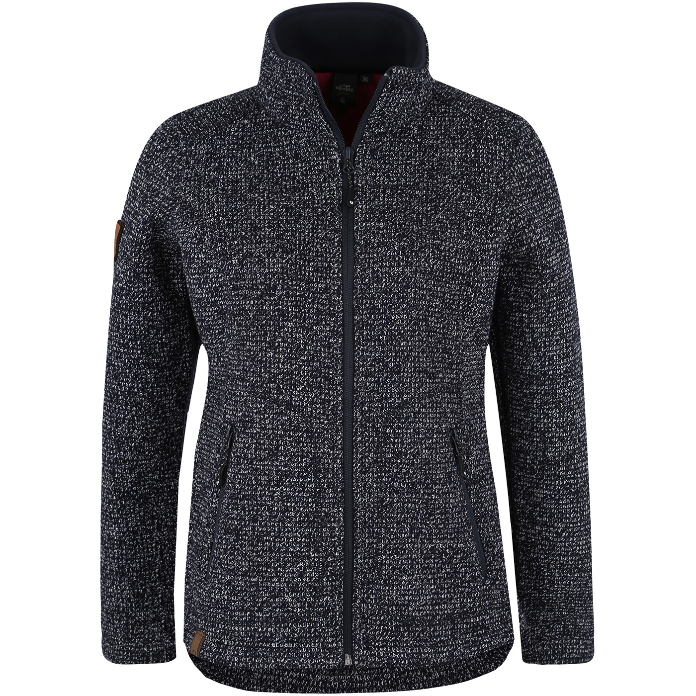 DEPROC Active Strickfleecejacke »KITTOBE LAKE WOMEN«, Kontrastreissverschluss