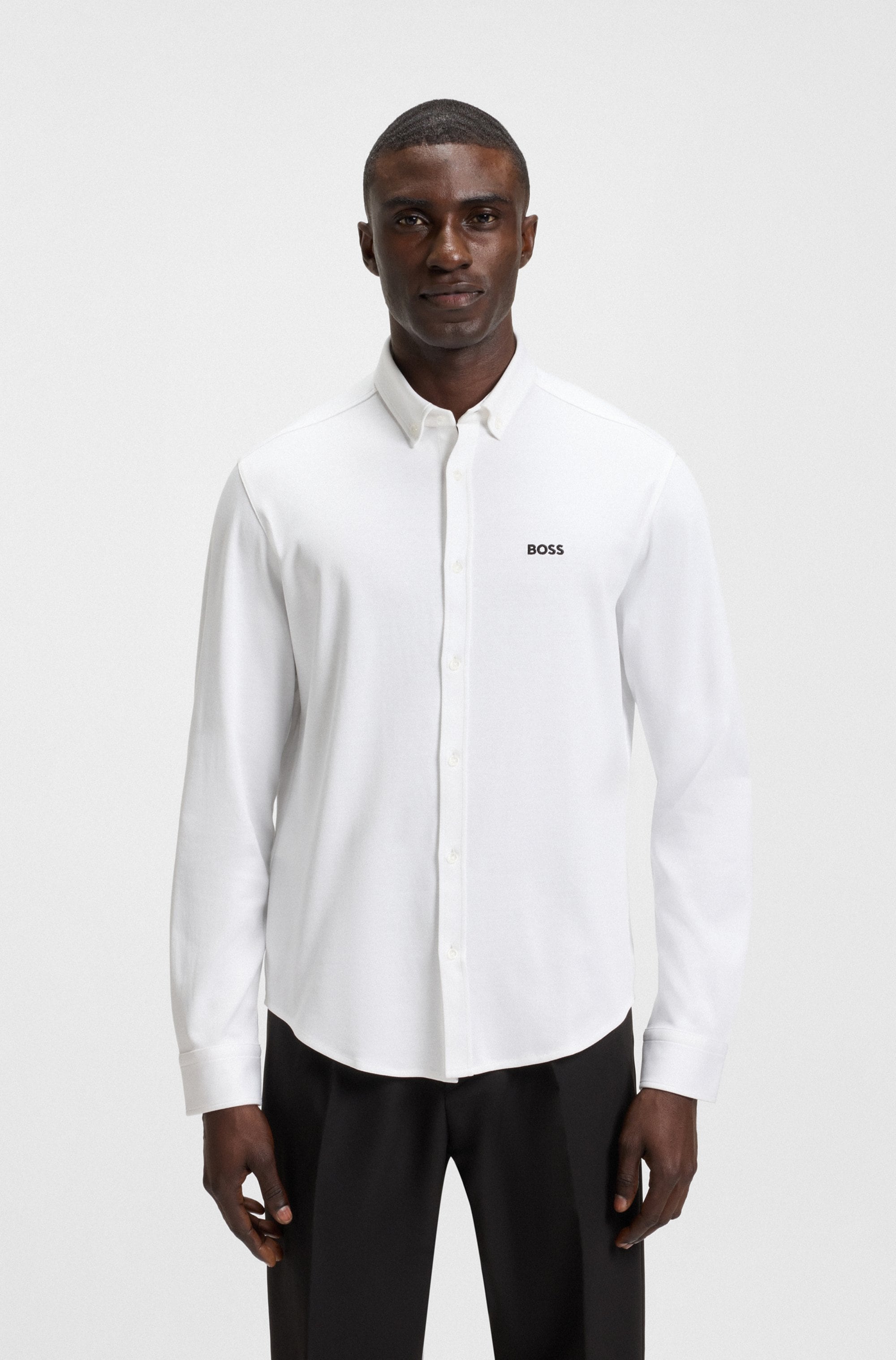 Image of BOSS GREEN Langarmhemd "B Motion L" softe Baumwolle, Vier-Wege-Stretch, knitterfrei