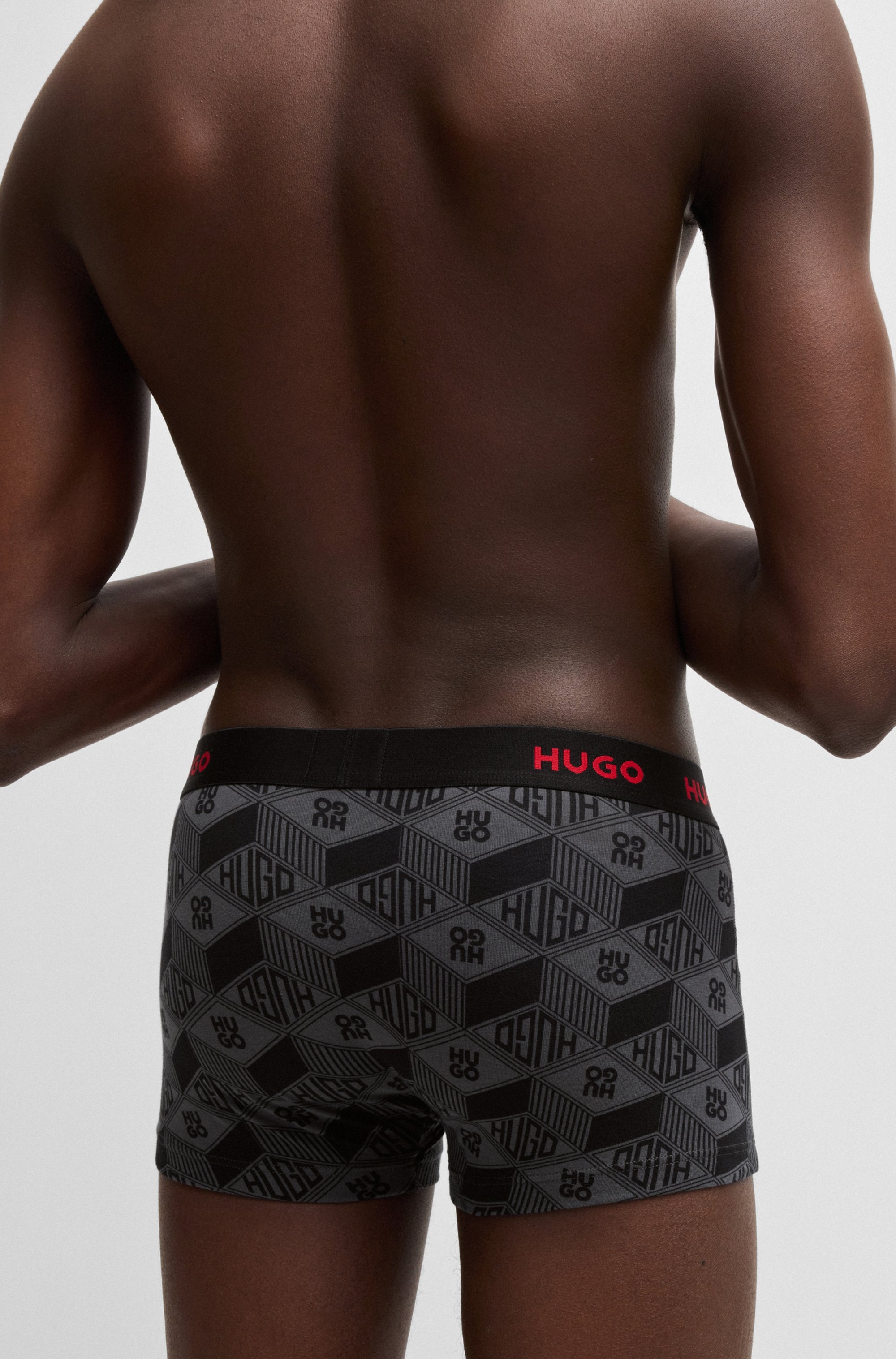 HUGO Underwear Trunk »TRUNK TRIPLET DESIGN« Packung, 3 Stk. mit Logobund