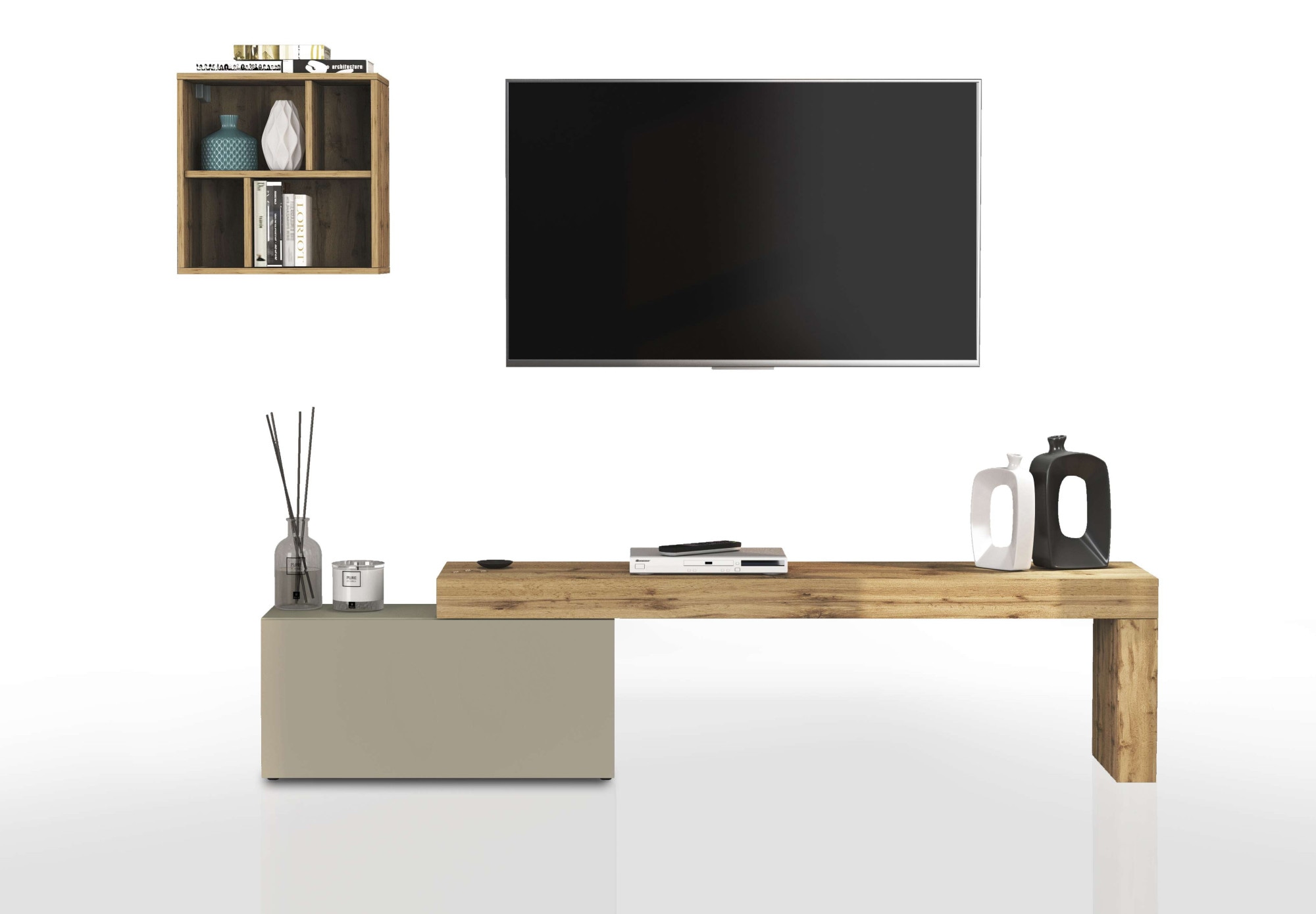 INOSIGN TV-Wand »Chronos TV-Set, Wohnwand – Elemente frei platzierbar, Made in Italy« Set, 2-er set, 2 Stk. tlg.