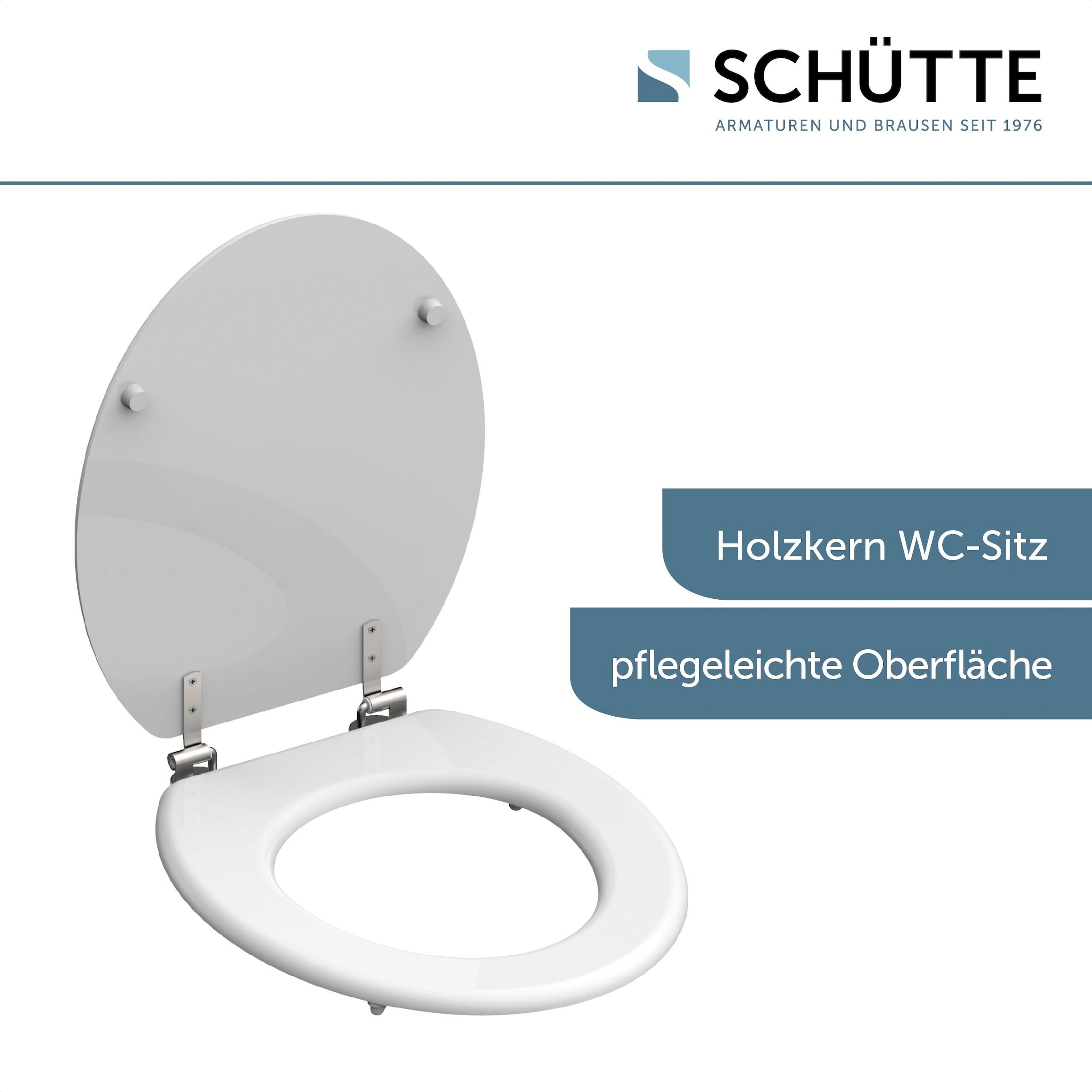 Schütte Siège de WC mit Holzkern, maximale Belastung der Klobrille 150 kg