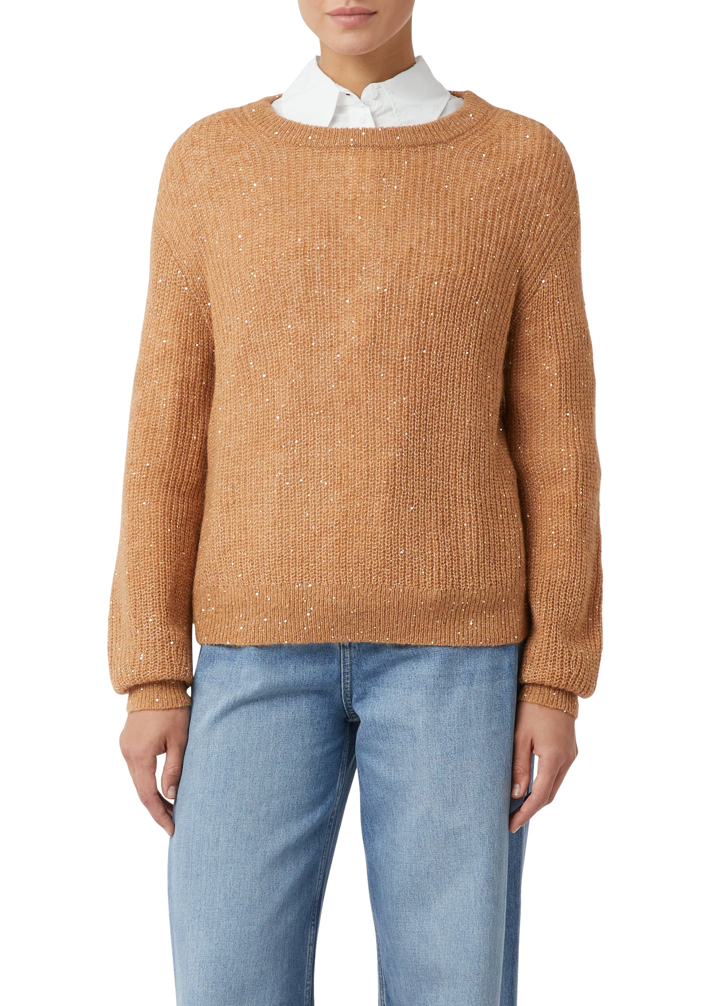 Image of Comma Strickpullover mit Glitzer-Details