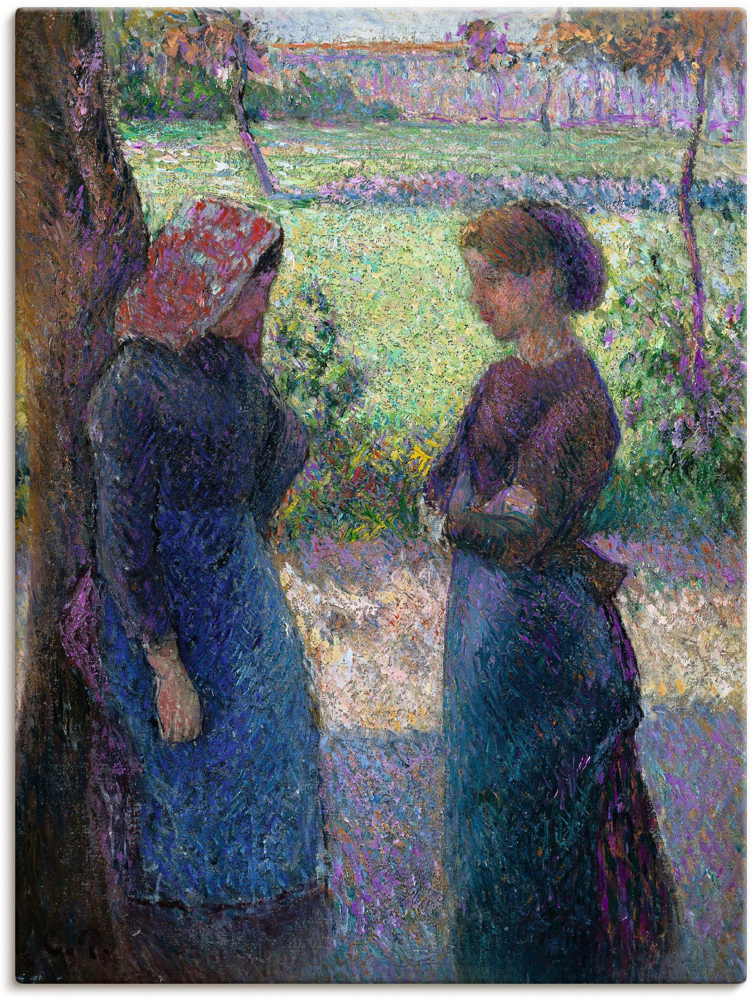 Image of Artland Wandbild »Die Unterhaltung. Um 1892«, Frau, (1 St.), in vielen Grössen & Produktarten -Leinwandbild, Poster, Wandaufkleber / Wandtattoo auch für Badezimmer geeignet bei Ackermann Versand Schweiz