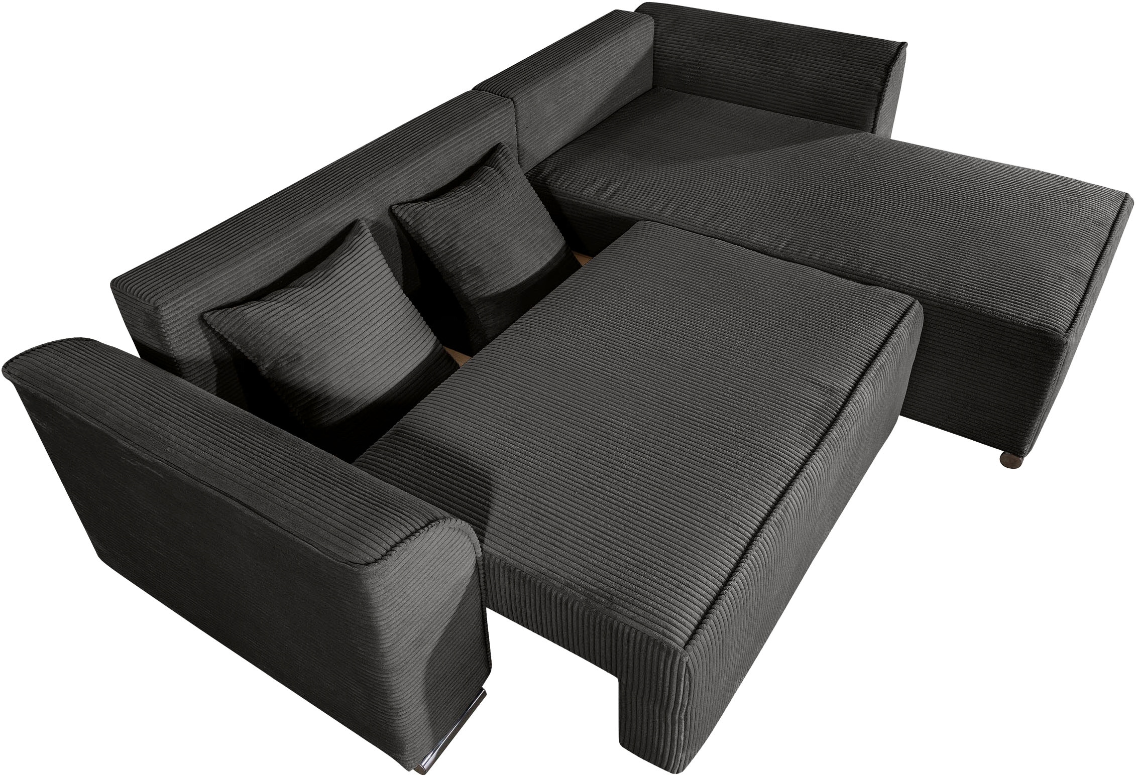 COLLECTION AB »Sara L-Form, B: 236 cm, Schlaffunktion, Bettkasten, optional Topper« Bonnellfederkern, Liegefl. 116x190 cm, Couch als Schlafsofa