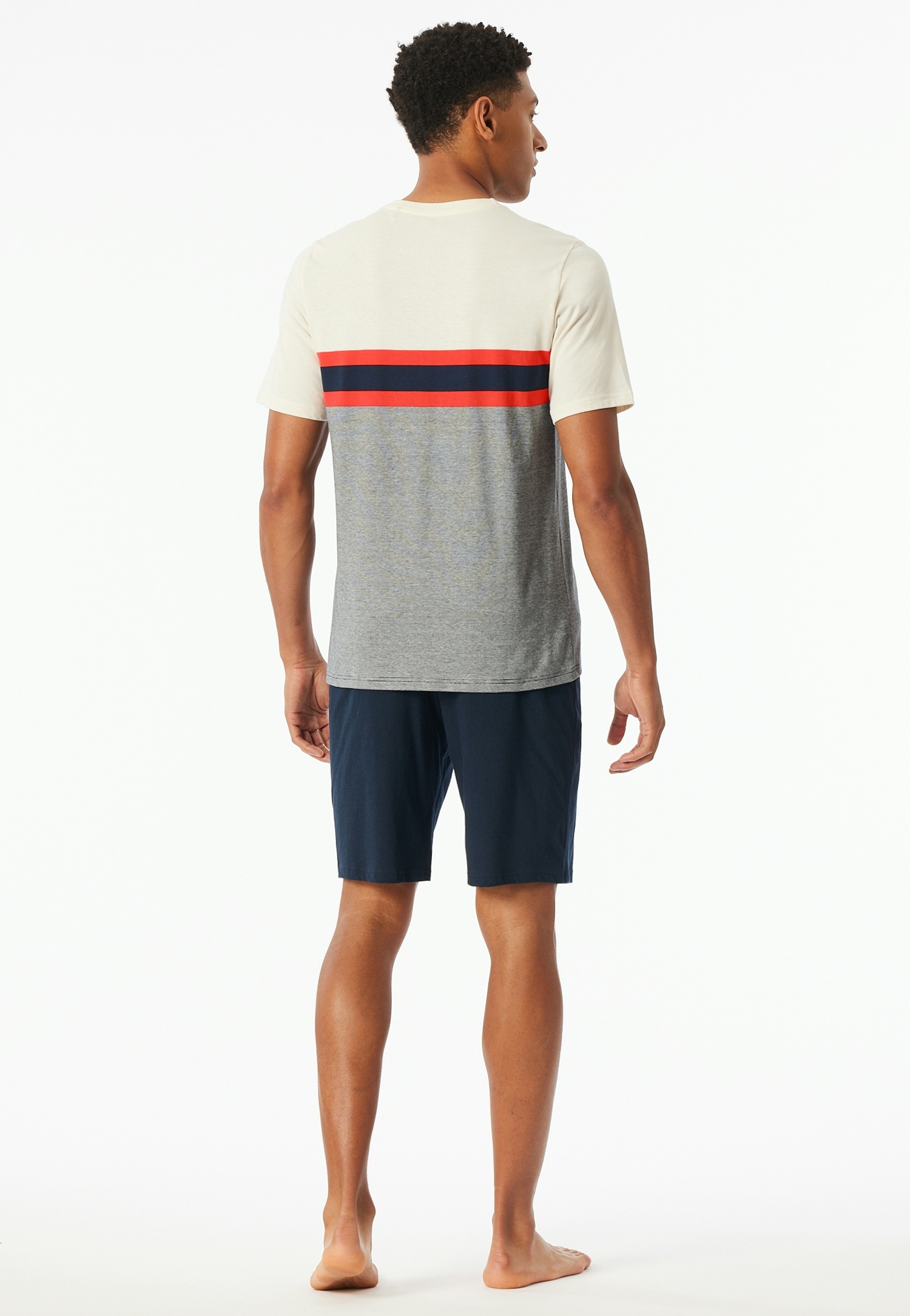 Schiesser Shorty »"Casual Nightwear"«, (2 tlg.), Shorts in Uni mit Bindeband am Bund