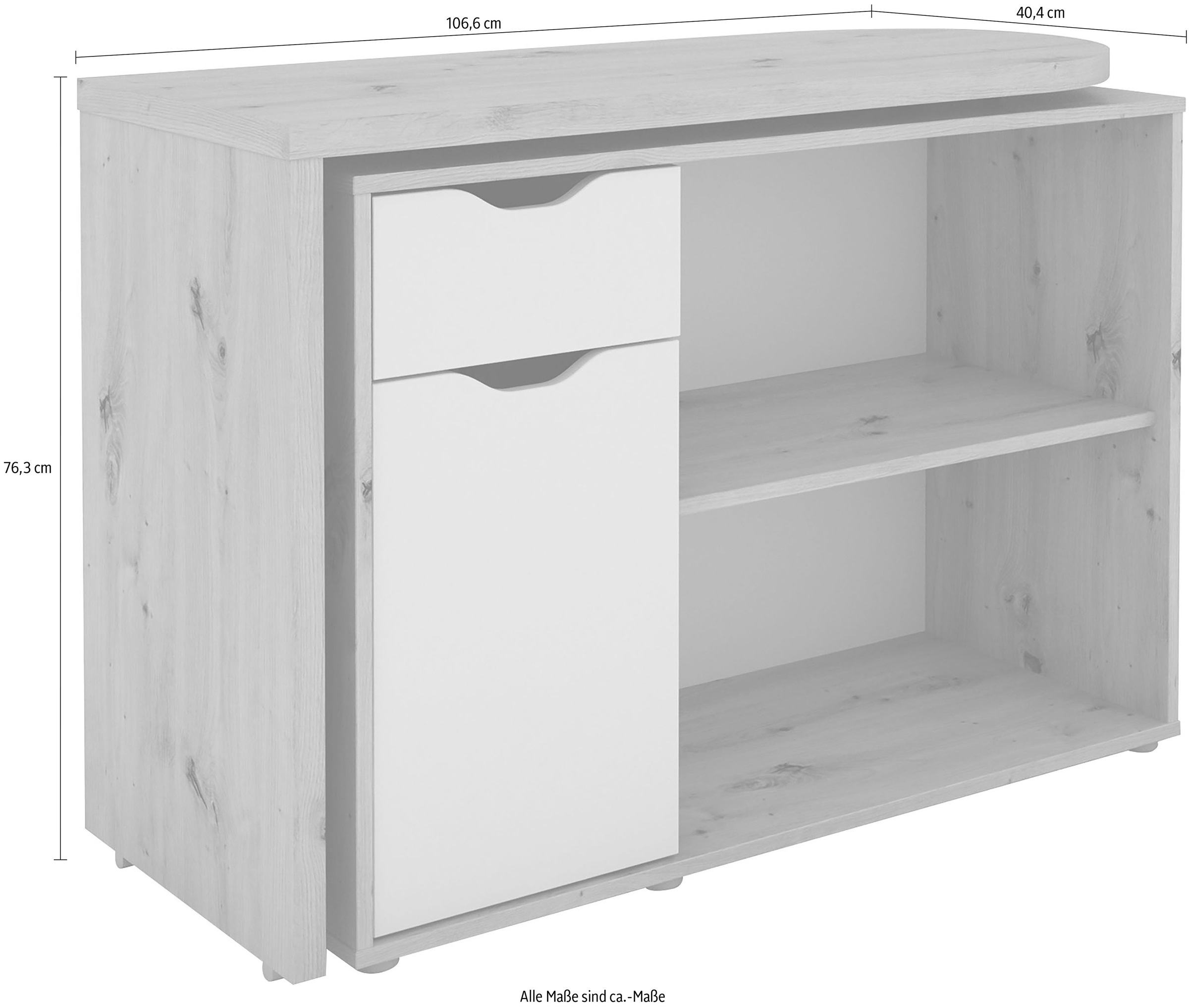 Homexperts Schreibtisch »Turner«, mit drehbarer Tischplatte