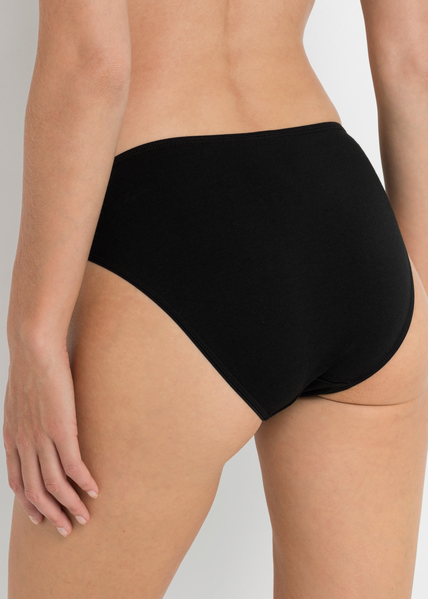 bonprix Slip Paquet, 4 cuis Coupe classique, dentelle élastique, coton et élasthanne