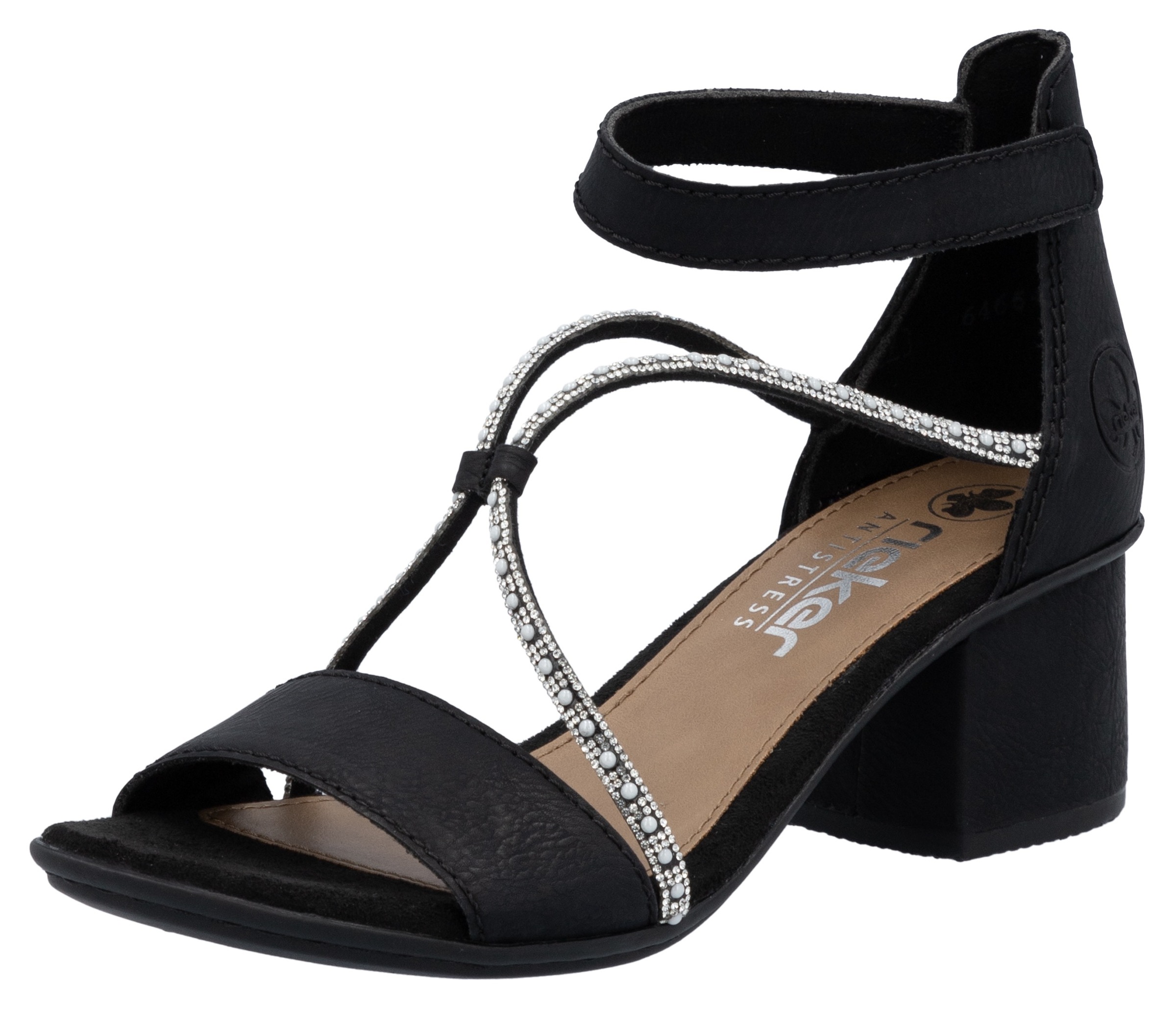 Image of Rieker Sandalette Sommerschuh, Sandale, Blockabsatz, mit praktischem Klettverschluss